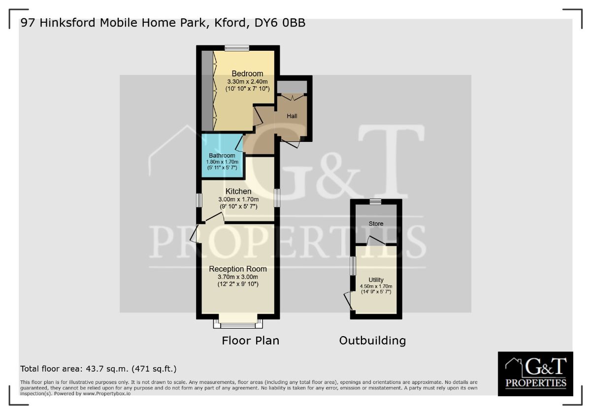 97 Hinksford Mobile Home Park, Kingswinford floorplan