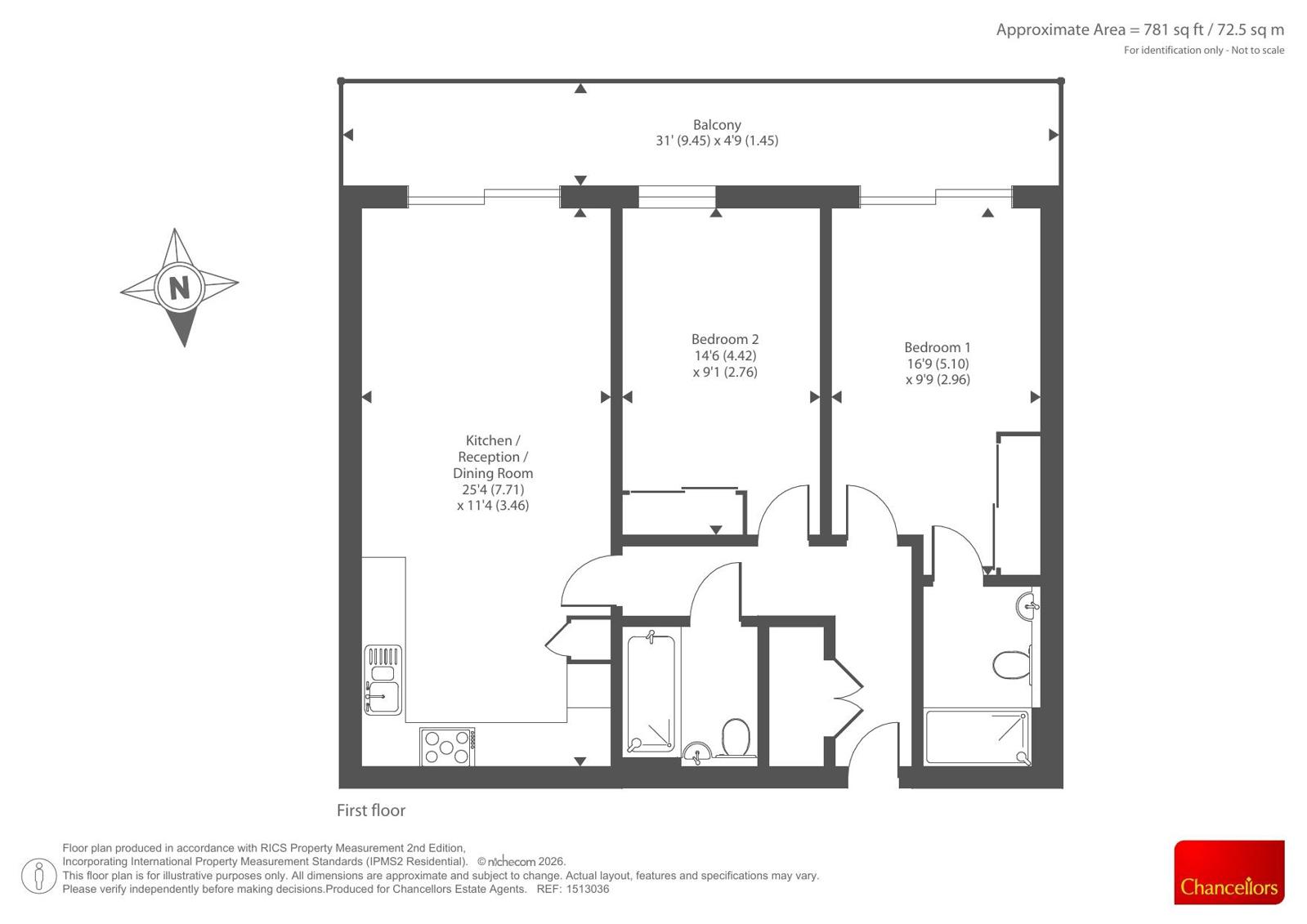 Flat 5 Southmead House,, Kingman Way, Newbury floorplan
