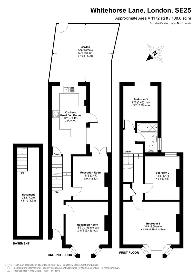 186, Whitehorse Lane, London floorplan