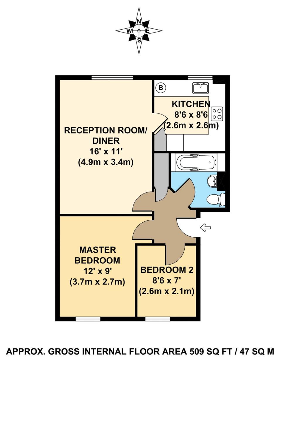 2 Bedrooms Flat to rent in Weavers Way, London NW1