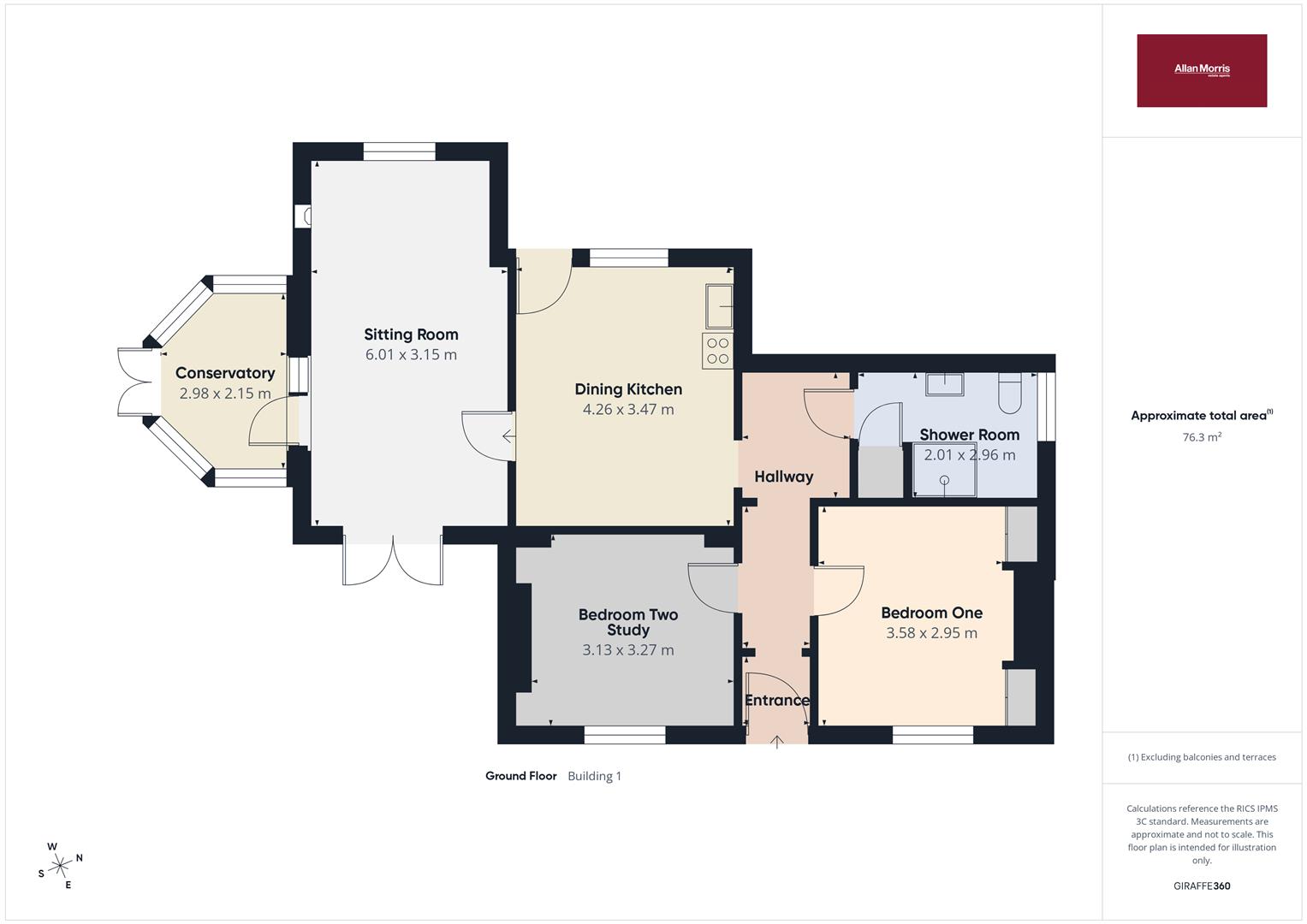 1, Royal Oak Gardens, Malvern floorplan