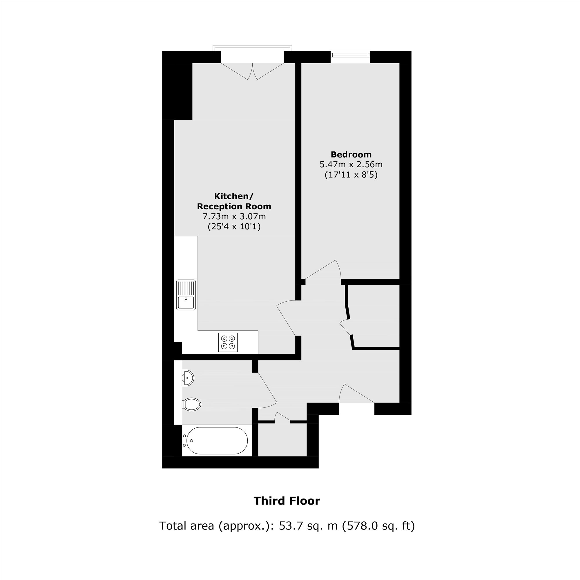 Flat 19, 1, Salamanca Place, London floorplan