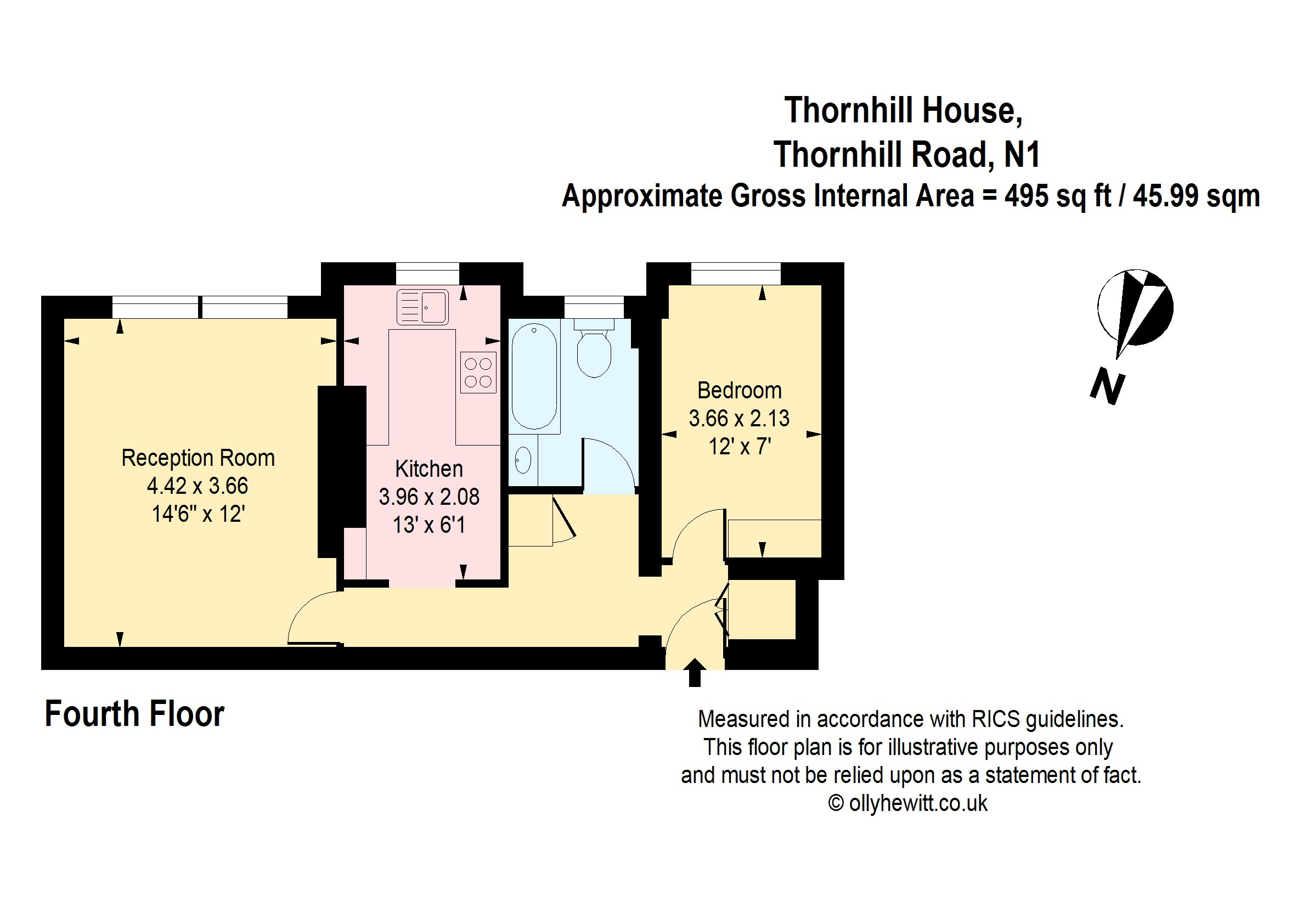 82 Thornhill House,, Thornhill Road, London floorplan