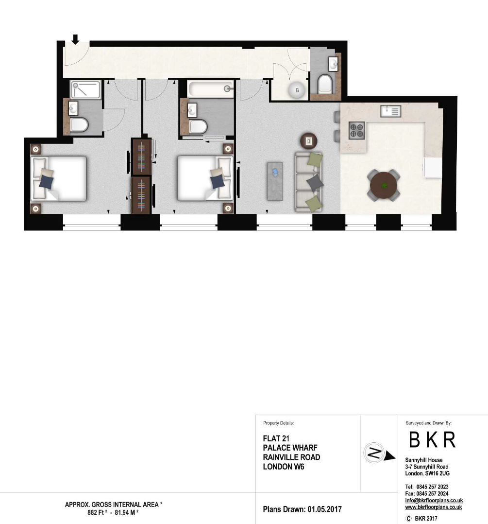 Palace Wharf, Rainville Road, London floorplan