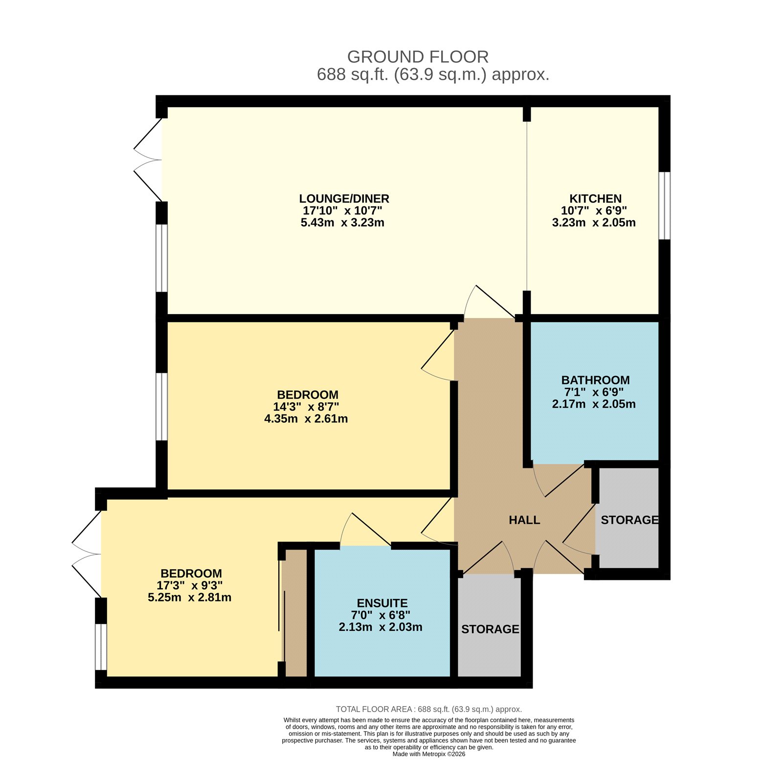 Flat 1, 5, Abbess Way, Hampshire floorplan