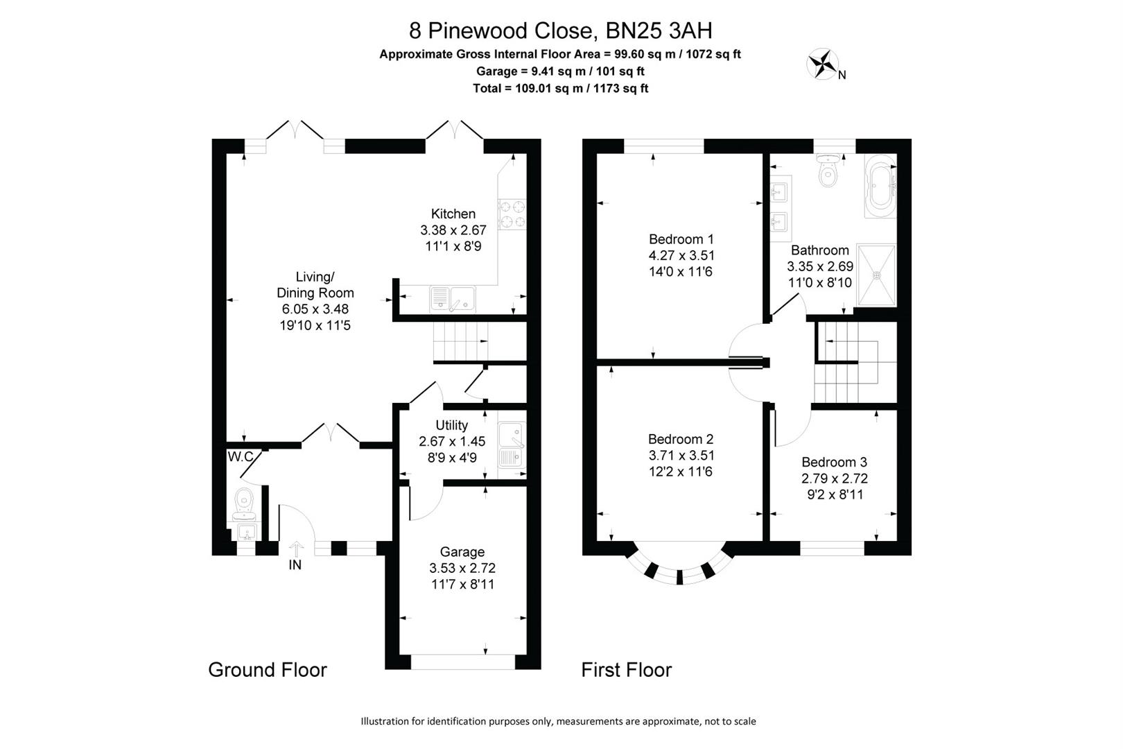 8, Pinewood Close, Seaford floorplan