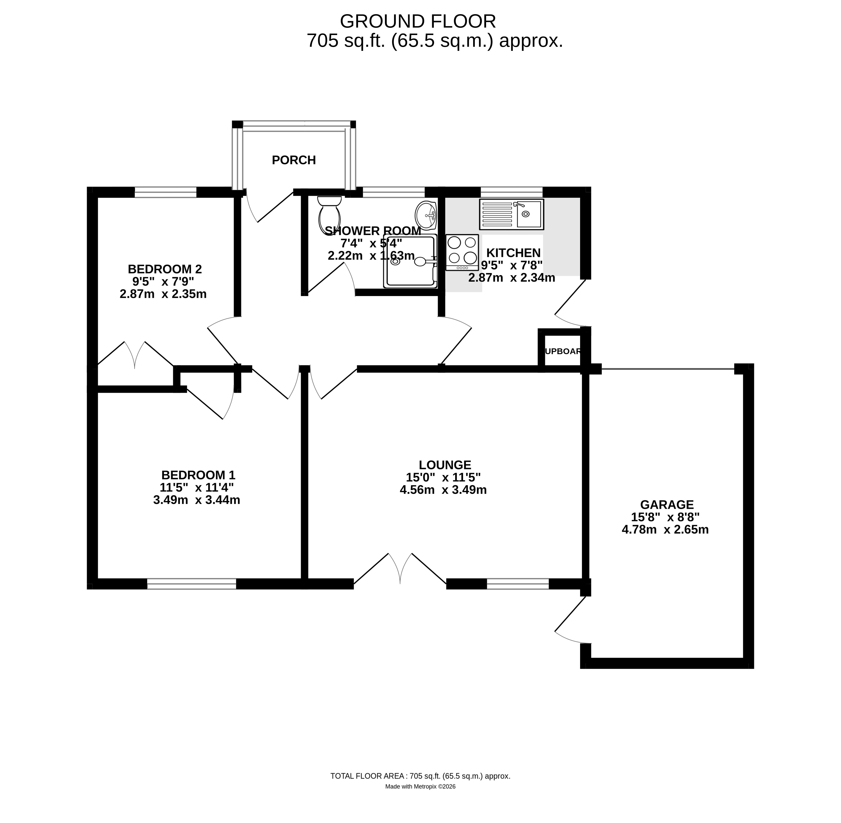68, Manor Way, Cornwall floorplan