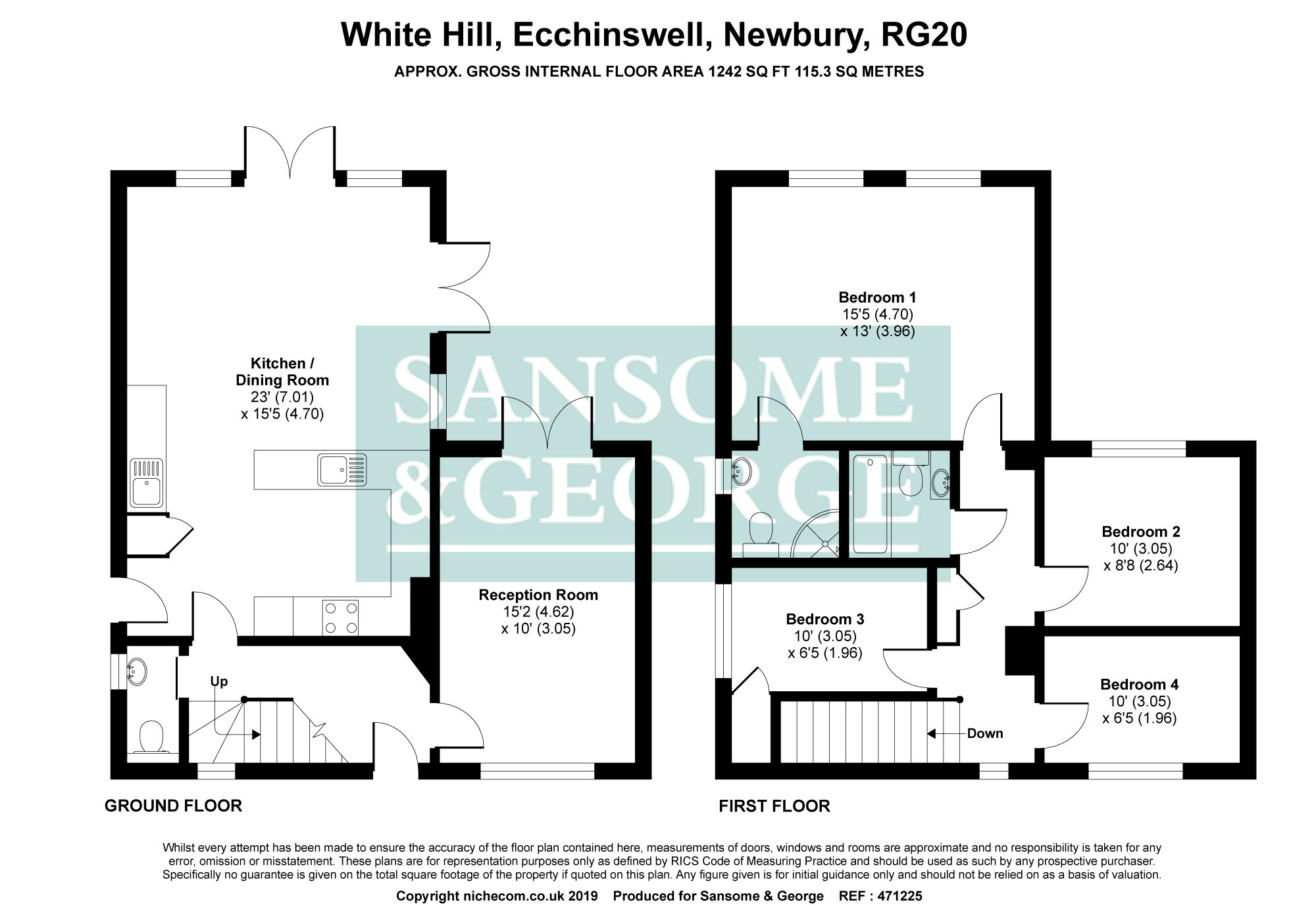 4 Bedrooms Semi-detached house for sale in White Hill, Ecchinswell, Newbury, Hampshire RG20