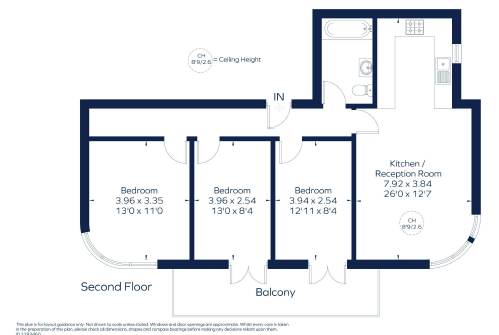 Flat 6, 30, Hollyfield Road, Surbiton floorplan