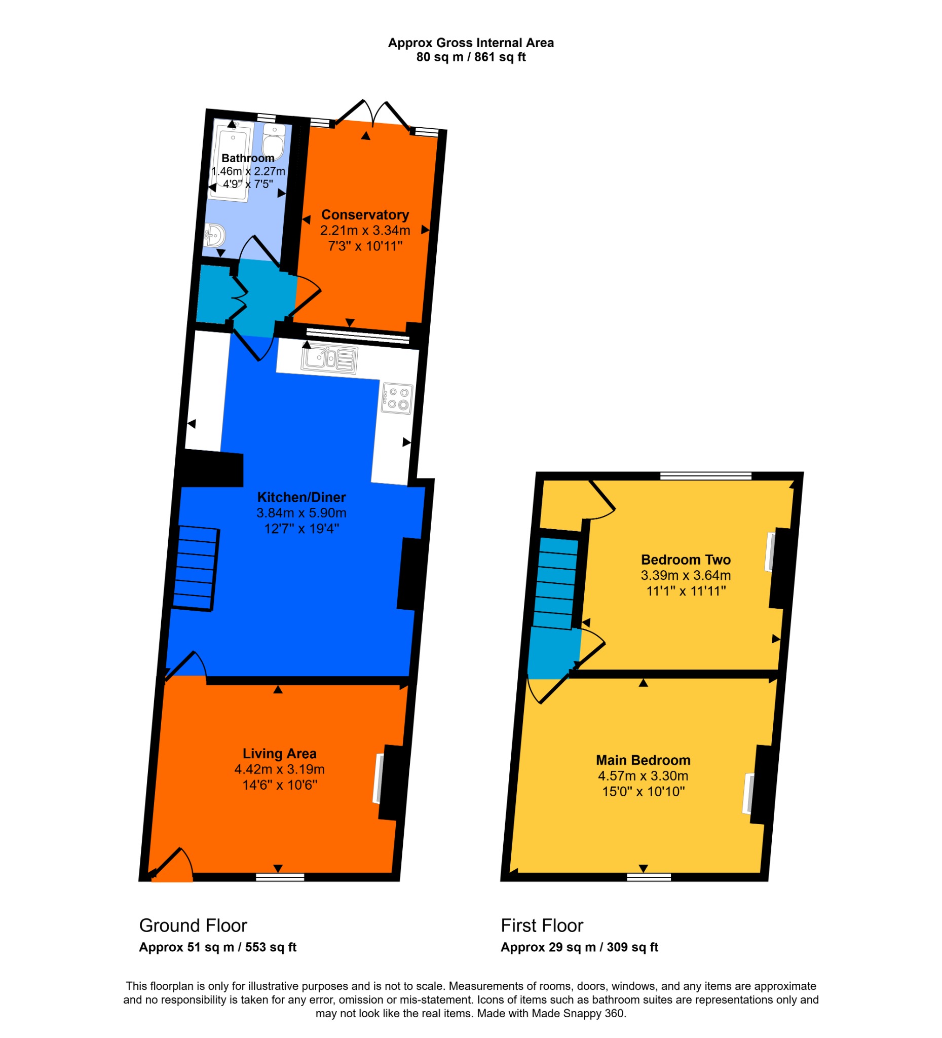 28 Grove Road, Portland, Dorset floorplan