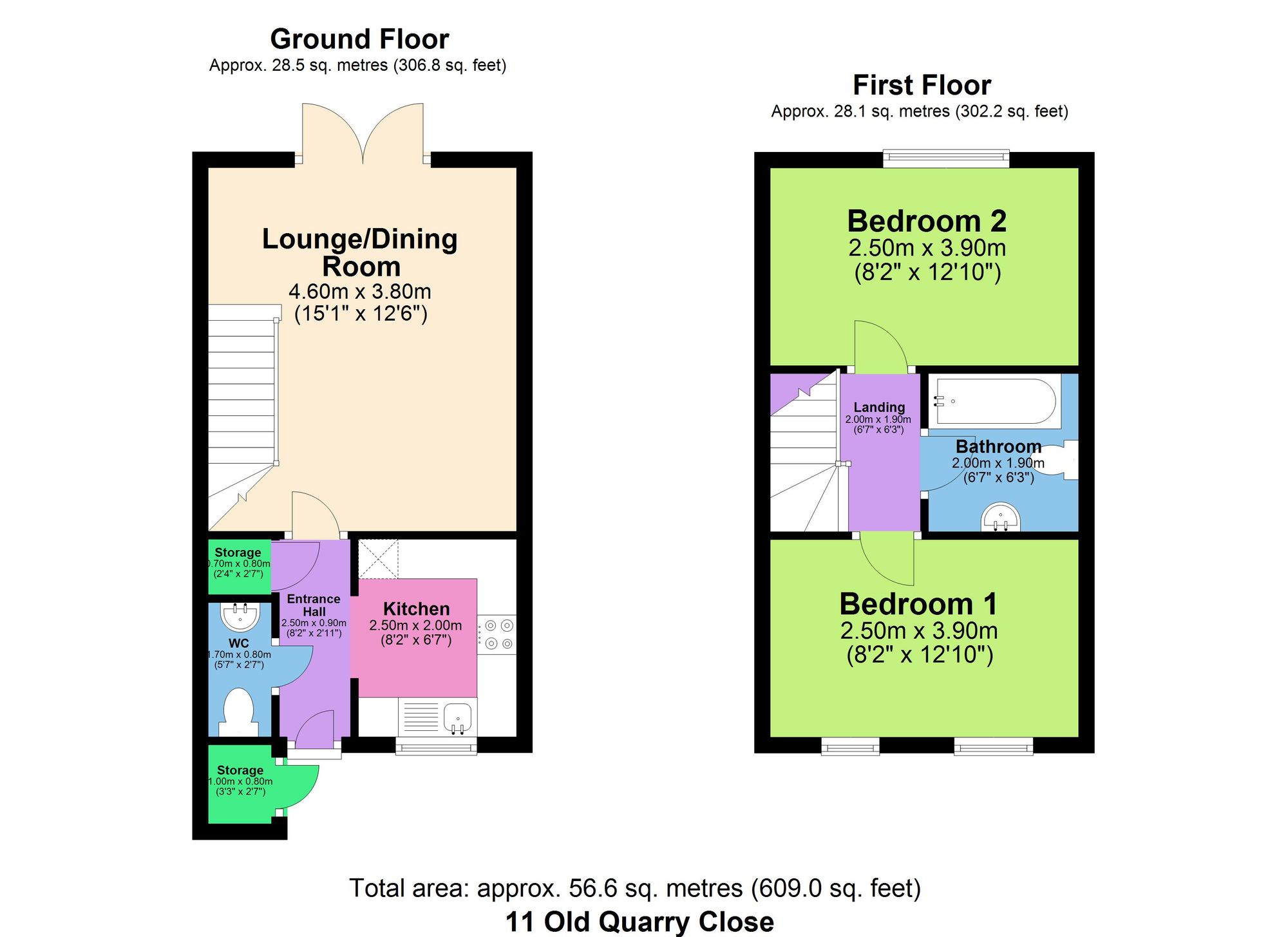 11 Old Quarry Close, Chesterfield floorplan