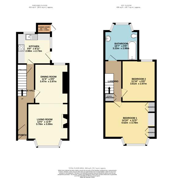 7, Cedars Road, Exeter floorplan