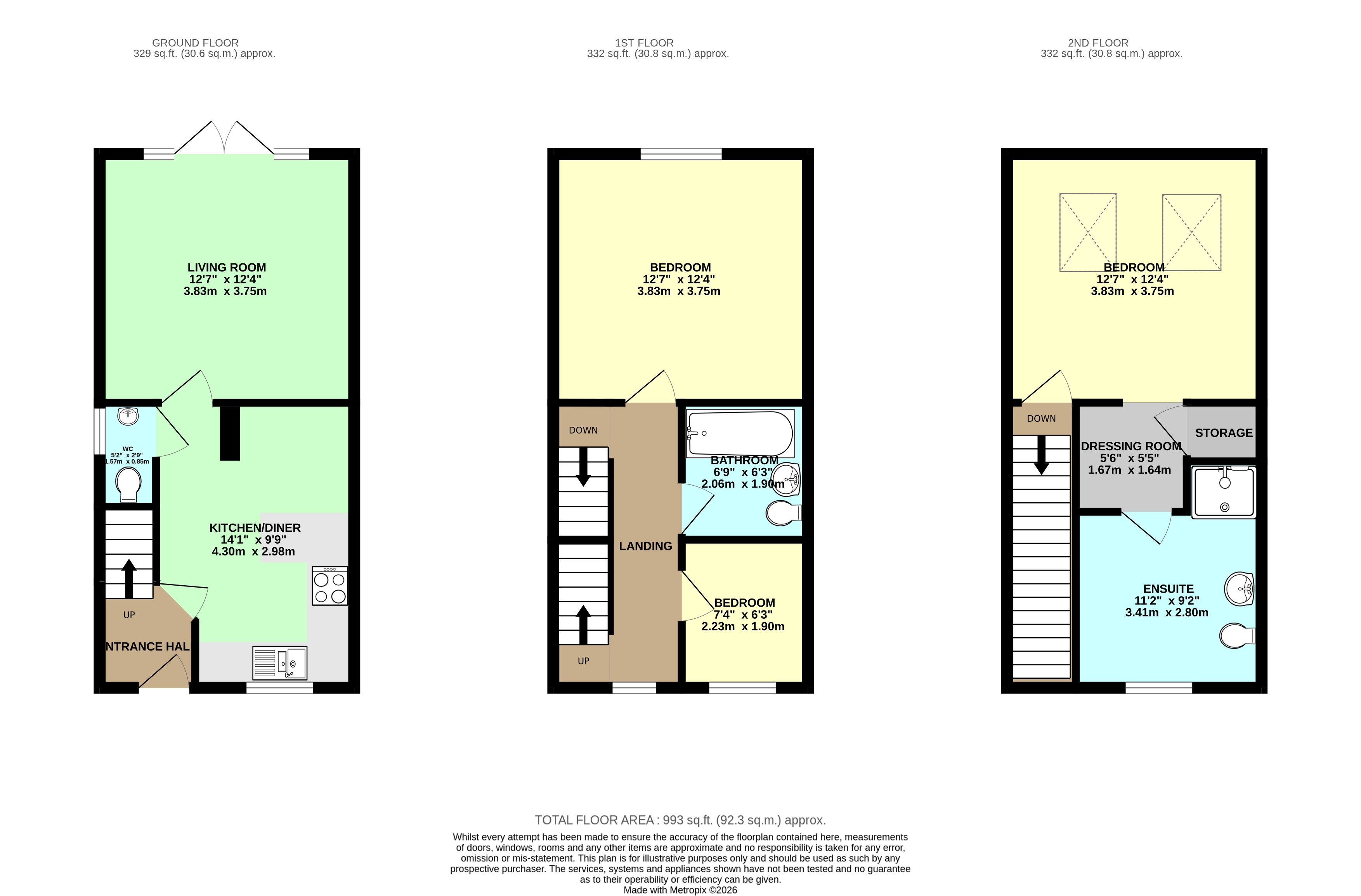 5, Fairlands Grove, Doncaster floorplan