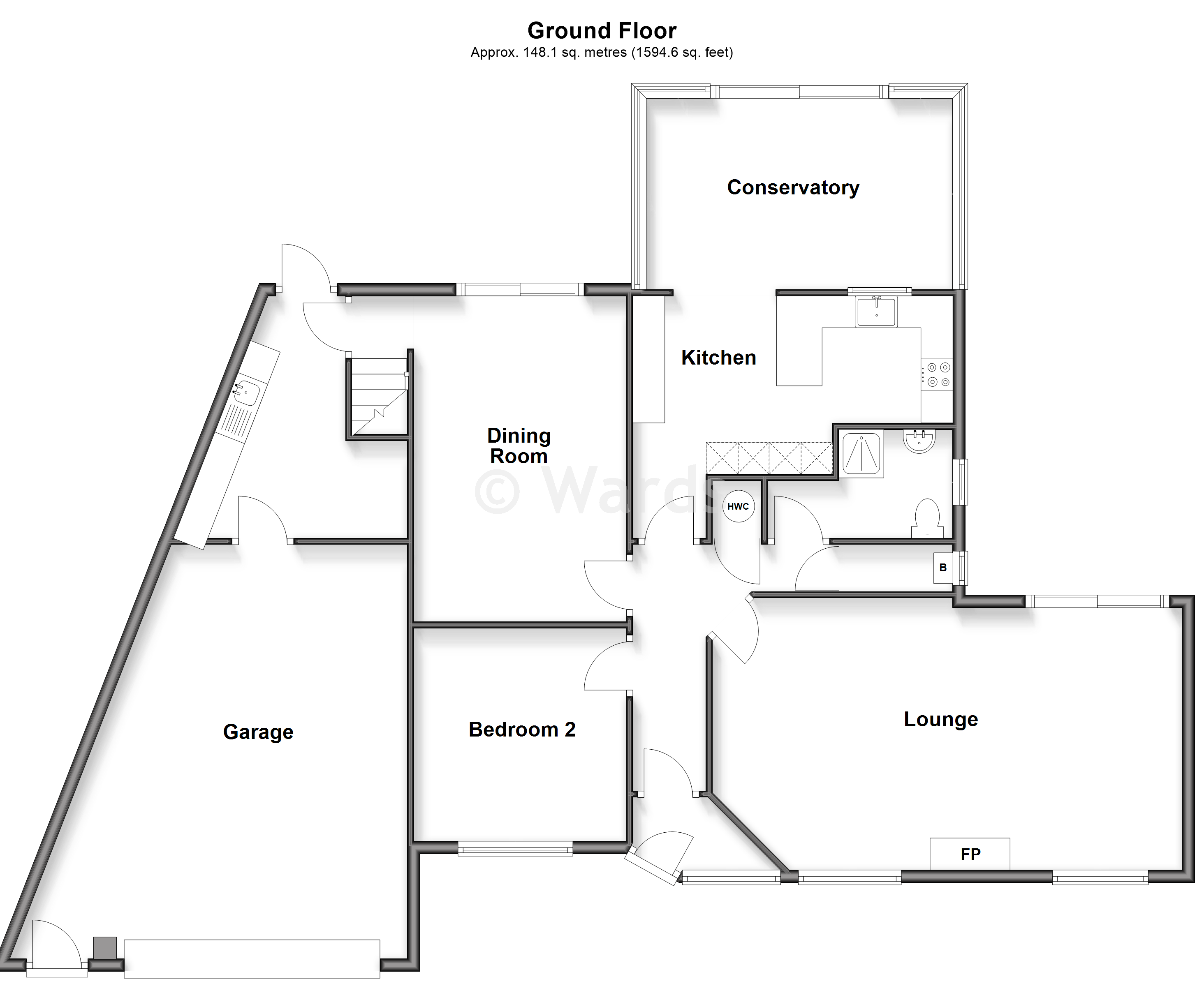 16, Mill Lane, Chatham floorplan