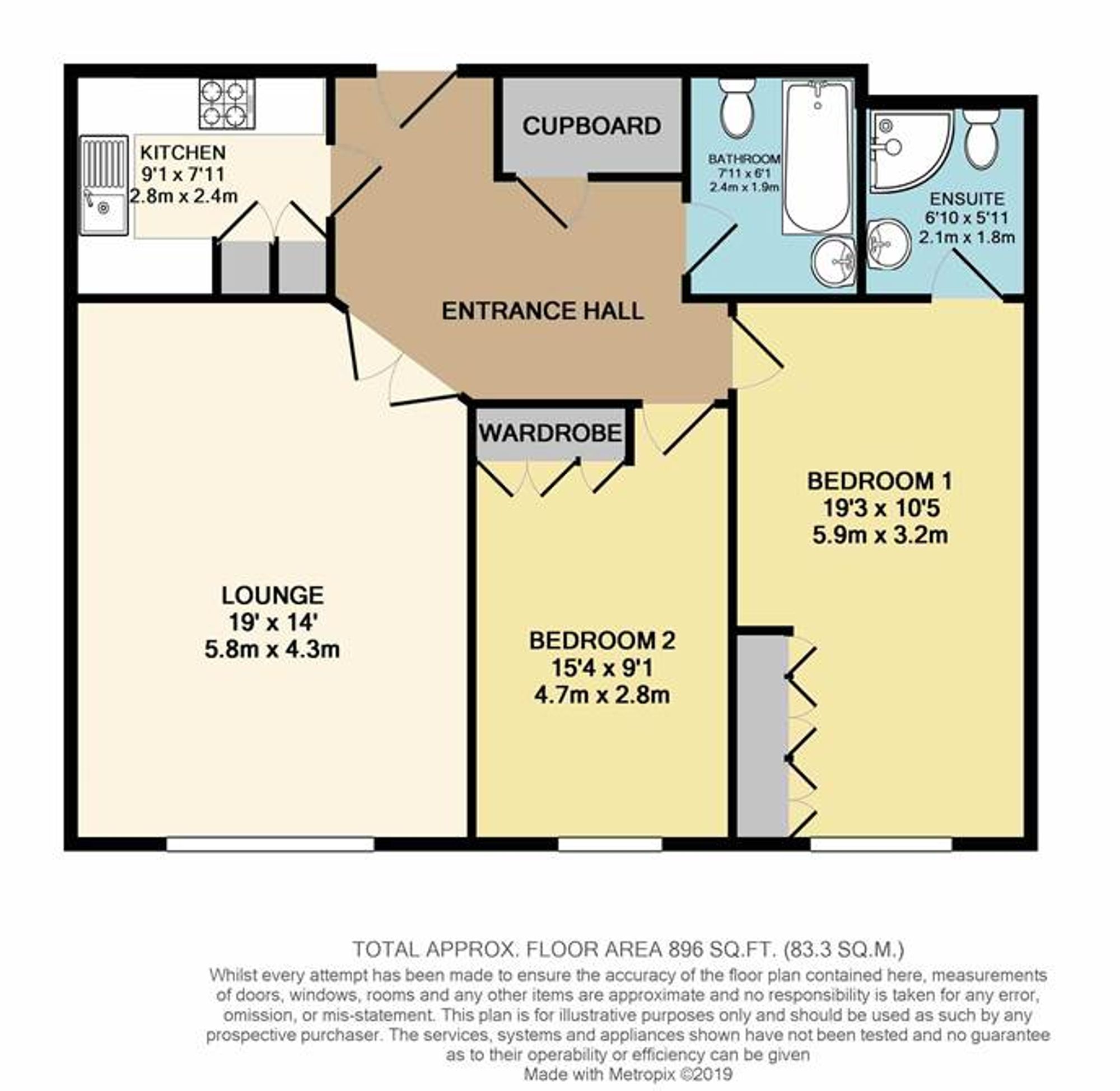 Apt 215, Royal Plaza, Sheffield floorplan