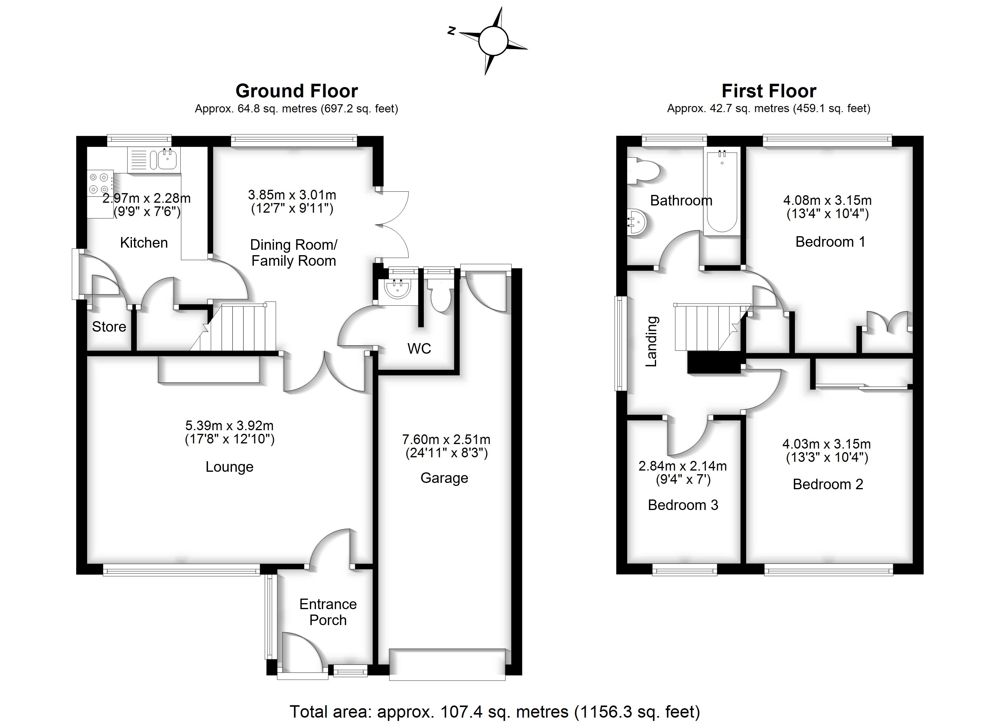 21, The Chestnuts, Hitchin floorplan
