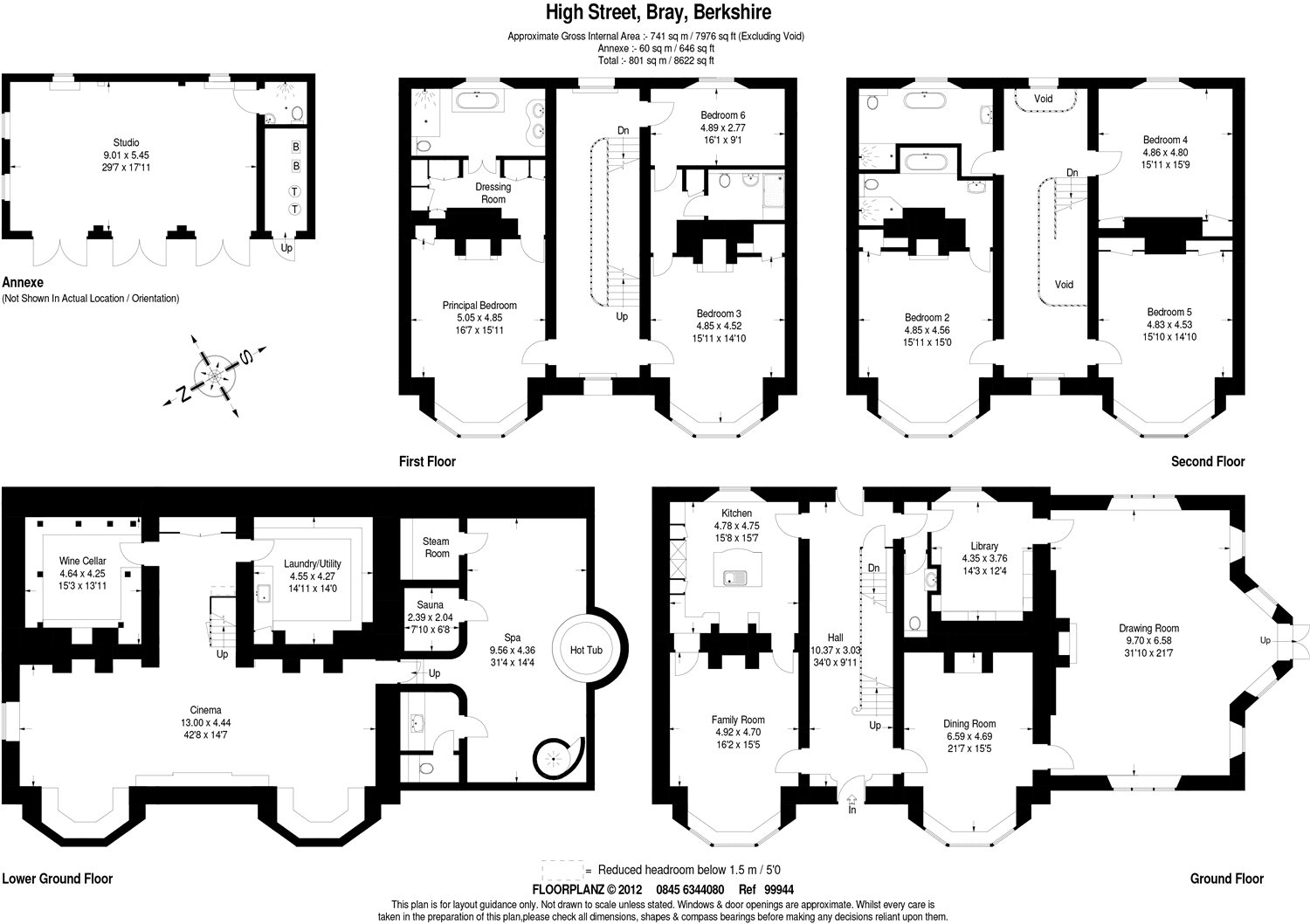 6 Bedrooms Detached house for sale in High Street, Bray, Berkshire SL6