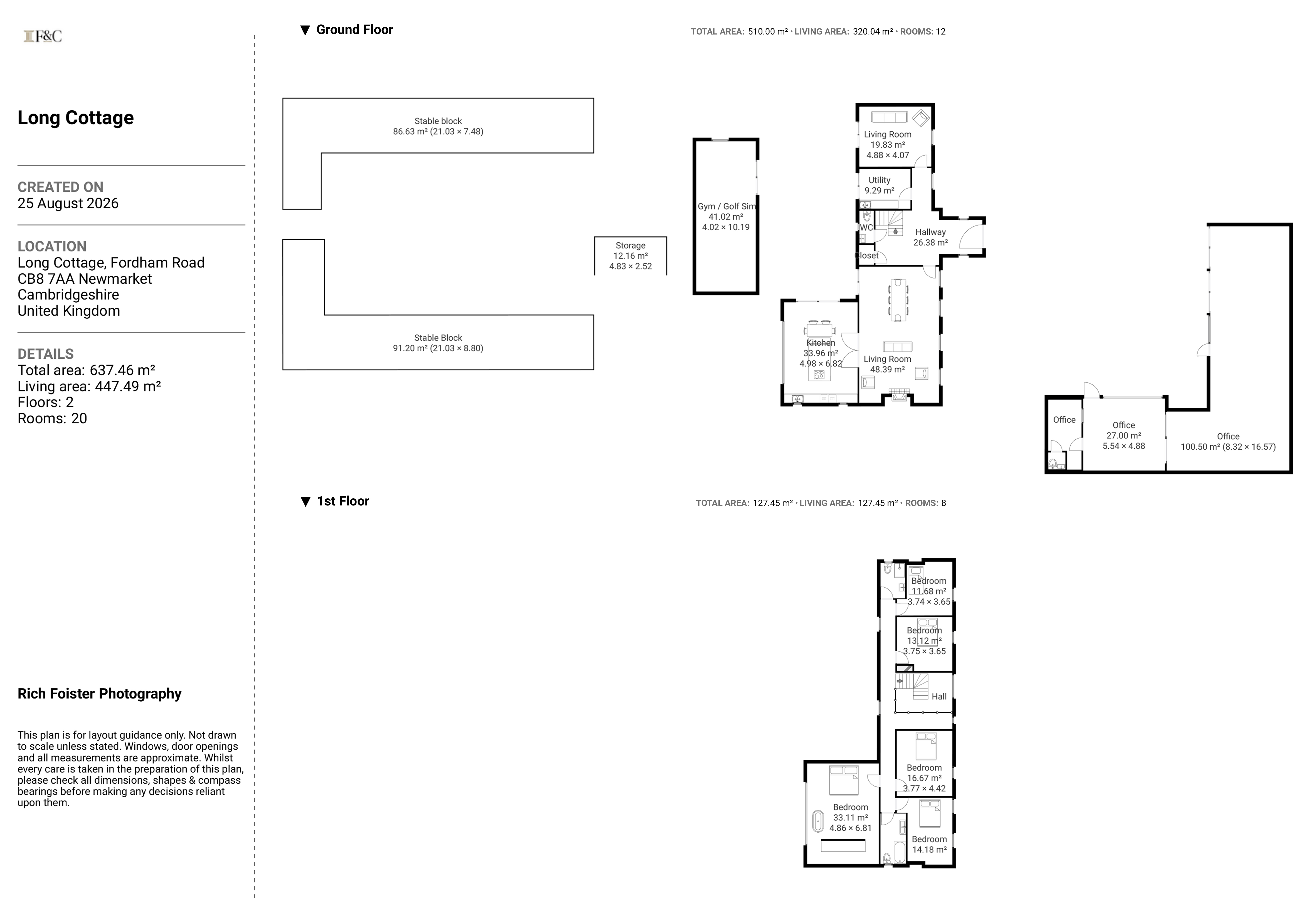 Long Cottage,, Fordham Road, Suffolk floorplan