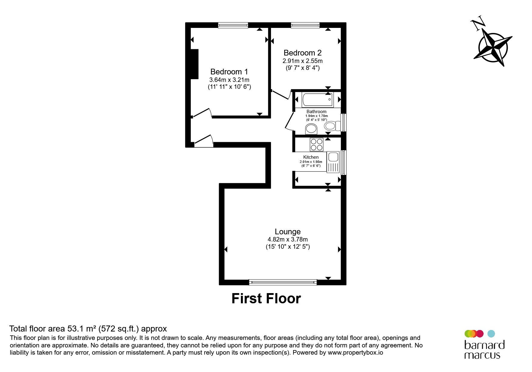 Flat 2, 42, St. James Road, Sutton floorplan