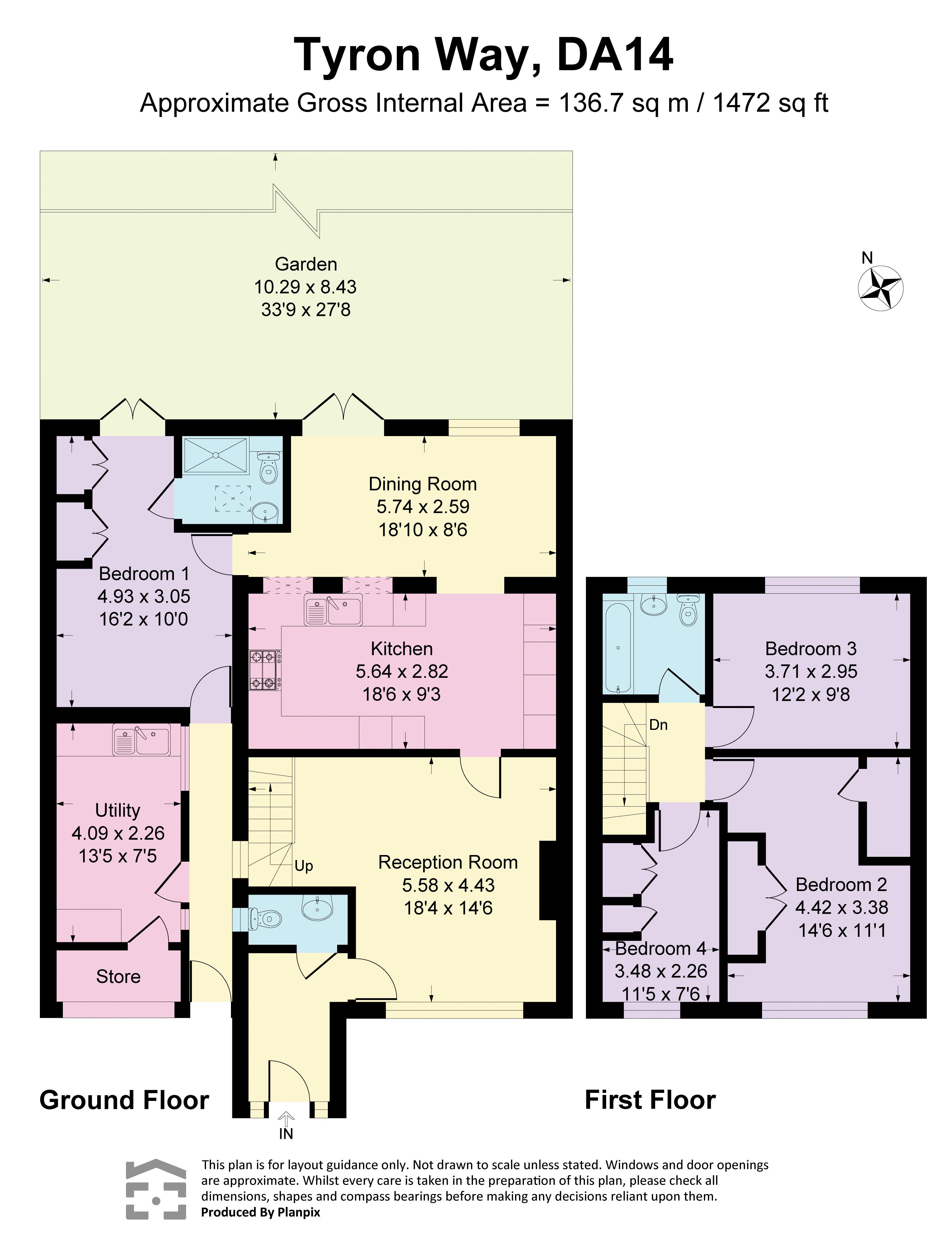 16, Tyron Way, Sidcup floorplan