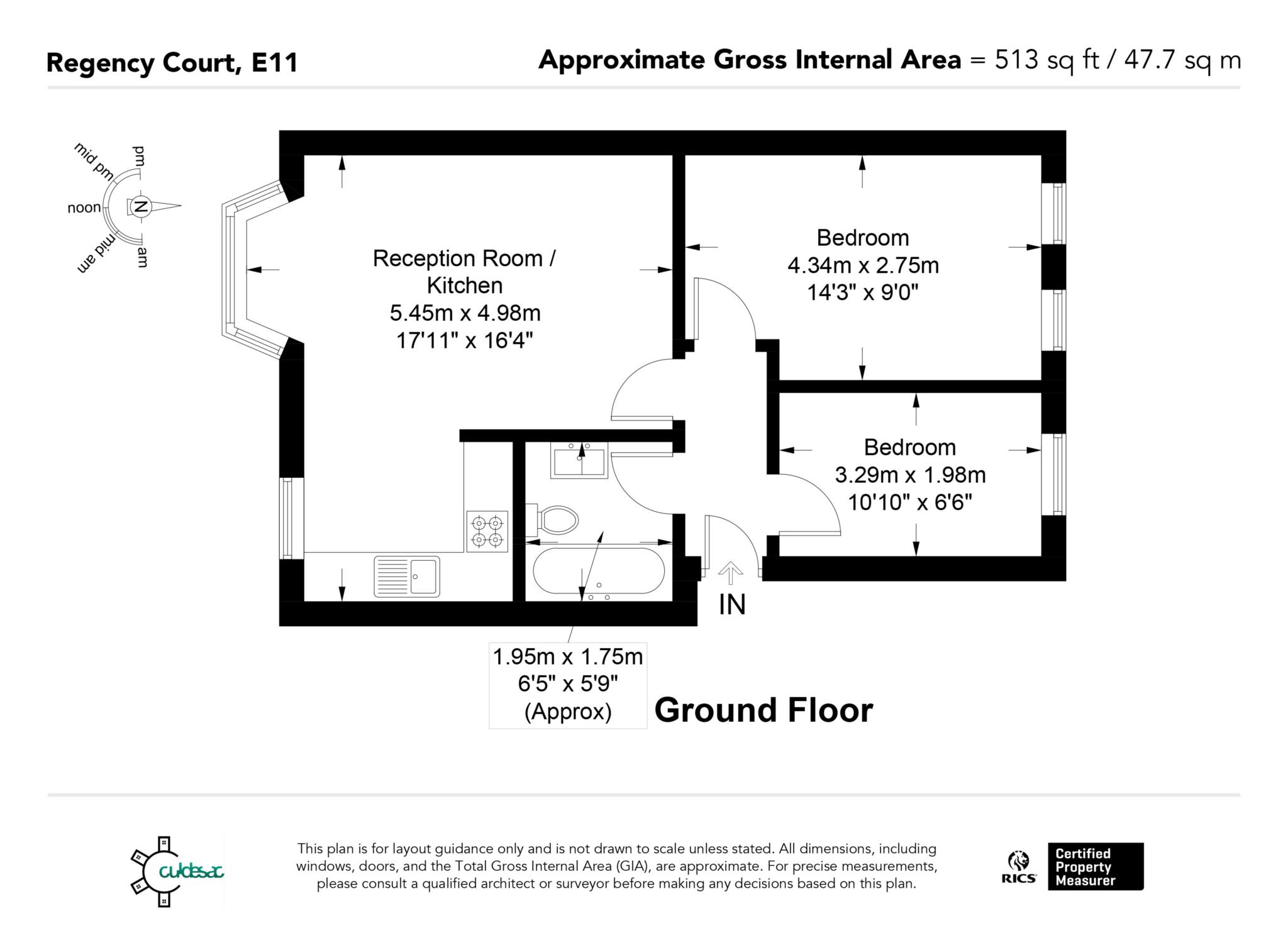 1, Regency Court,     Harrow Road, London floorplan