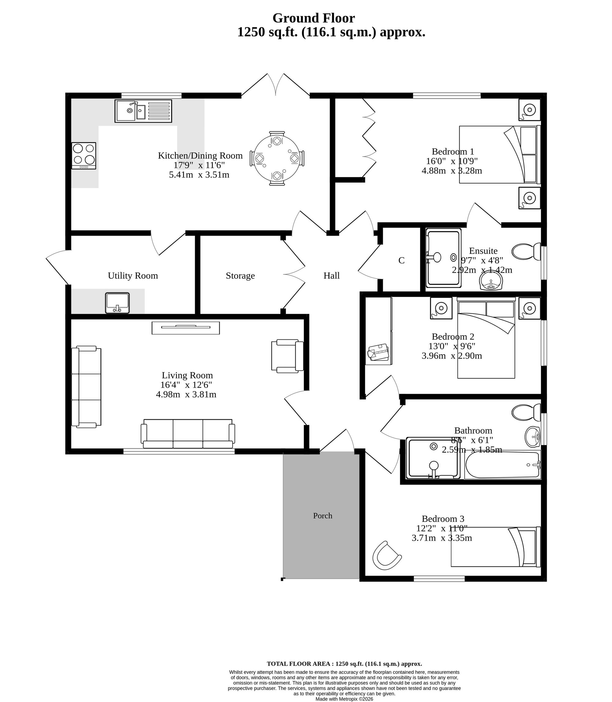 Plot 4, The Woodlands, Diss floorplan