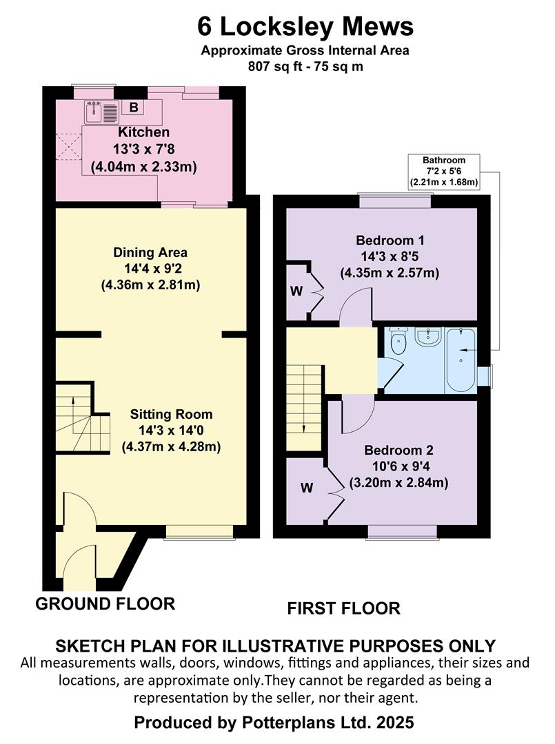 6 Locksley Mews, Tennyson Close, Yarmouth floorplan