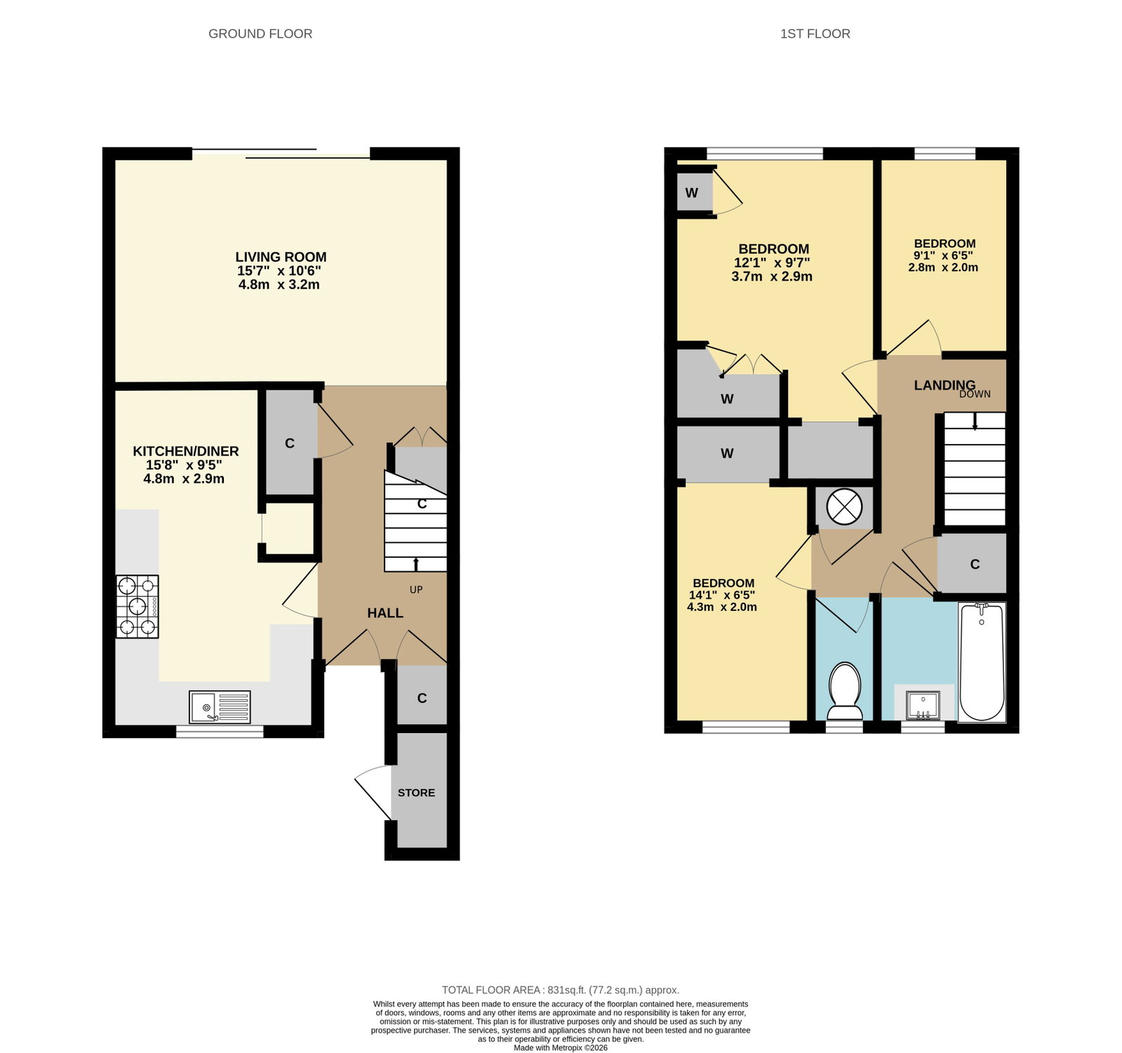 9, Plough Lane Close, Wallington floorplan