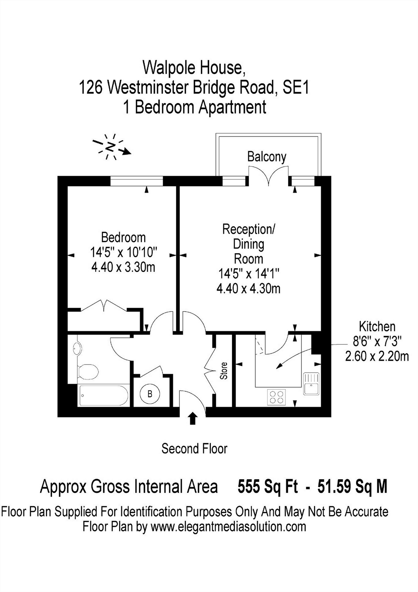 1 Bedrooms Flat to rent in Walpole House, 126 Westminster Bridge Road, London SE1