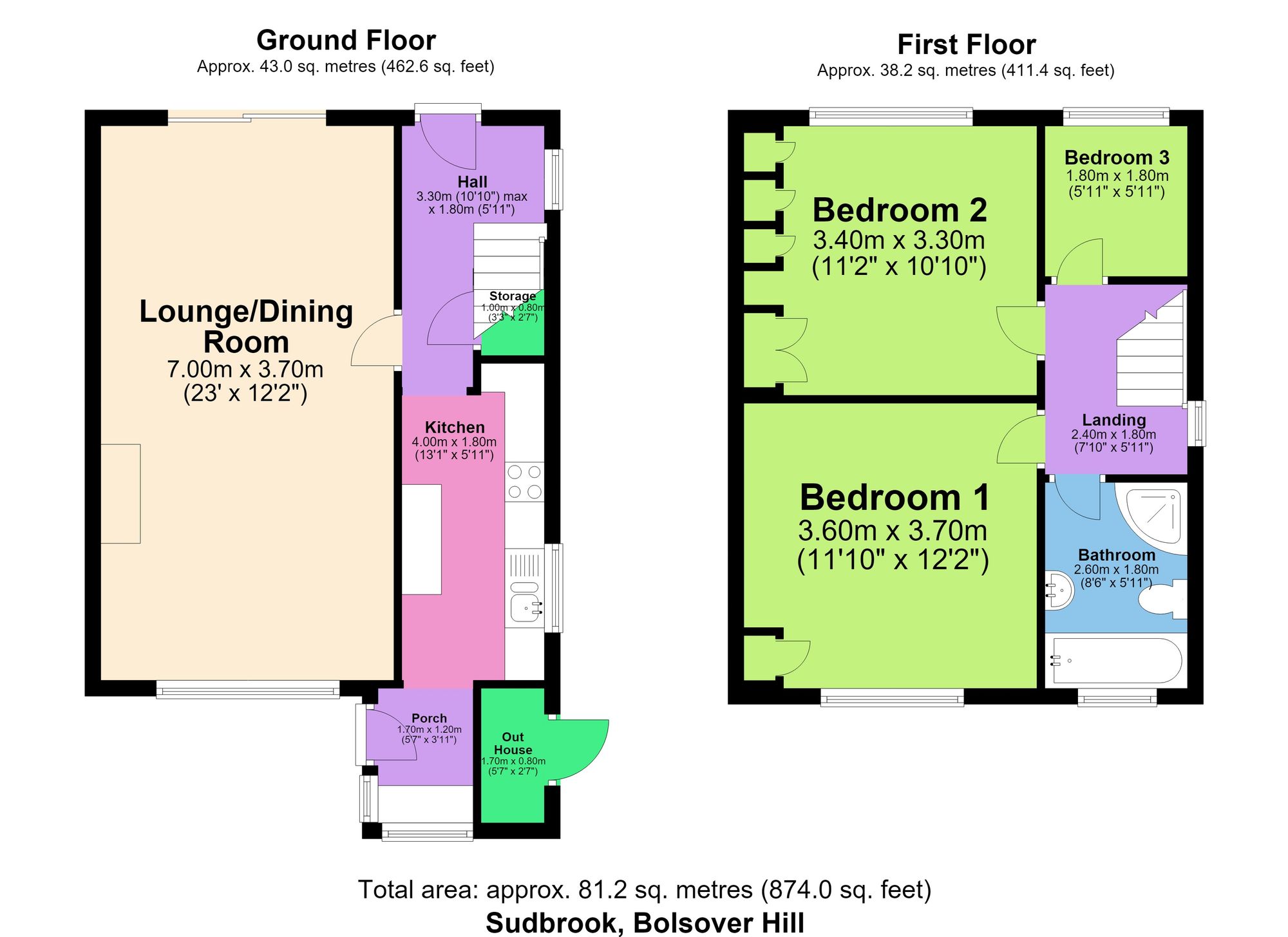 Sudbrook Bolsover Hill, Chesterfield floorplan
