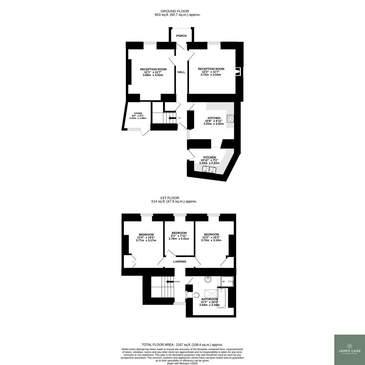 14, Trafalgar Row, Truro floorplan
