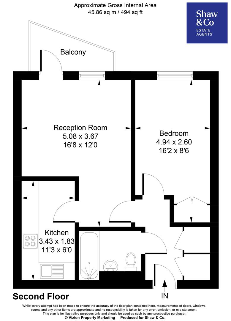 9 Hamilton Court, 147 Hanworth Road, Hounslow floorplan