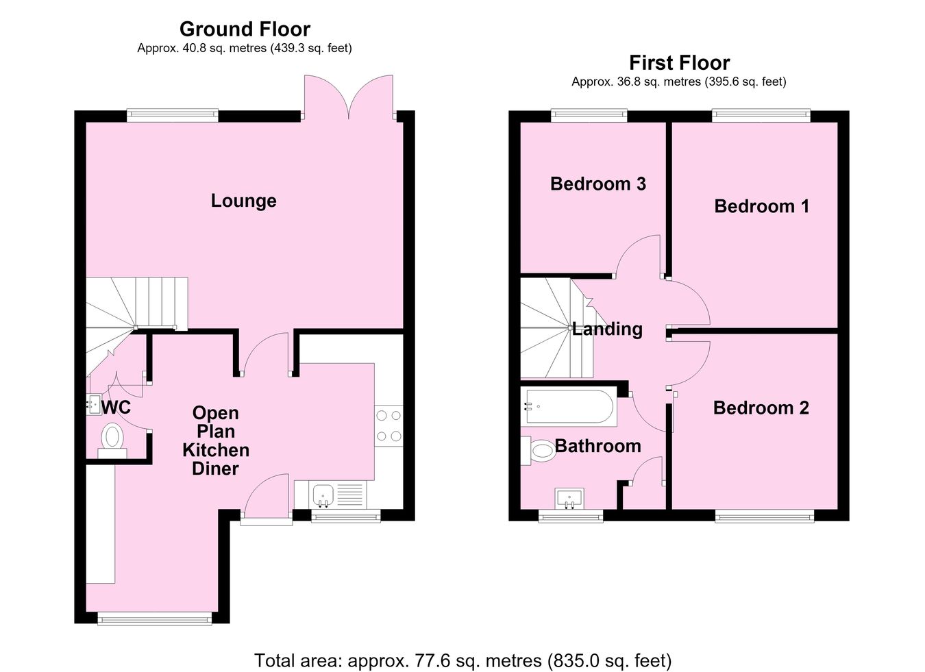 42, Harvest Way, Leicester floorplan