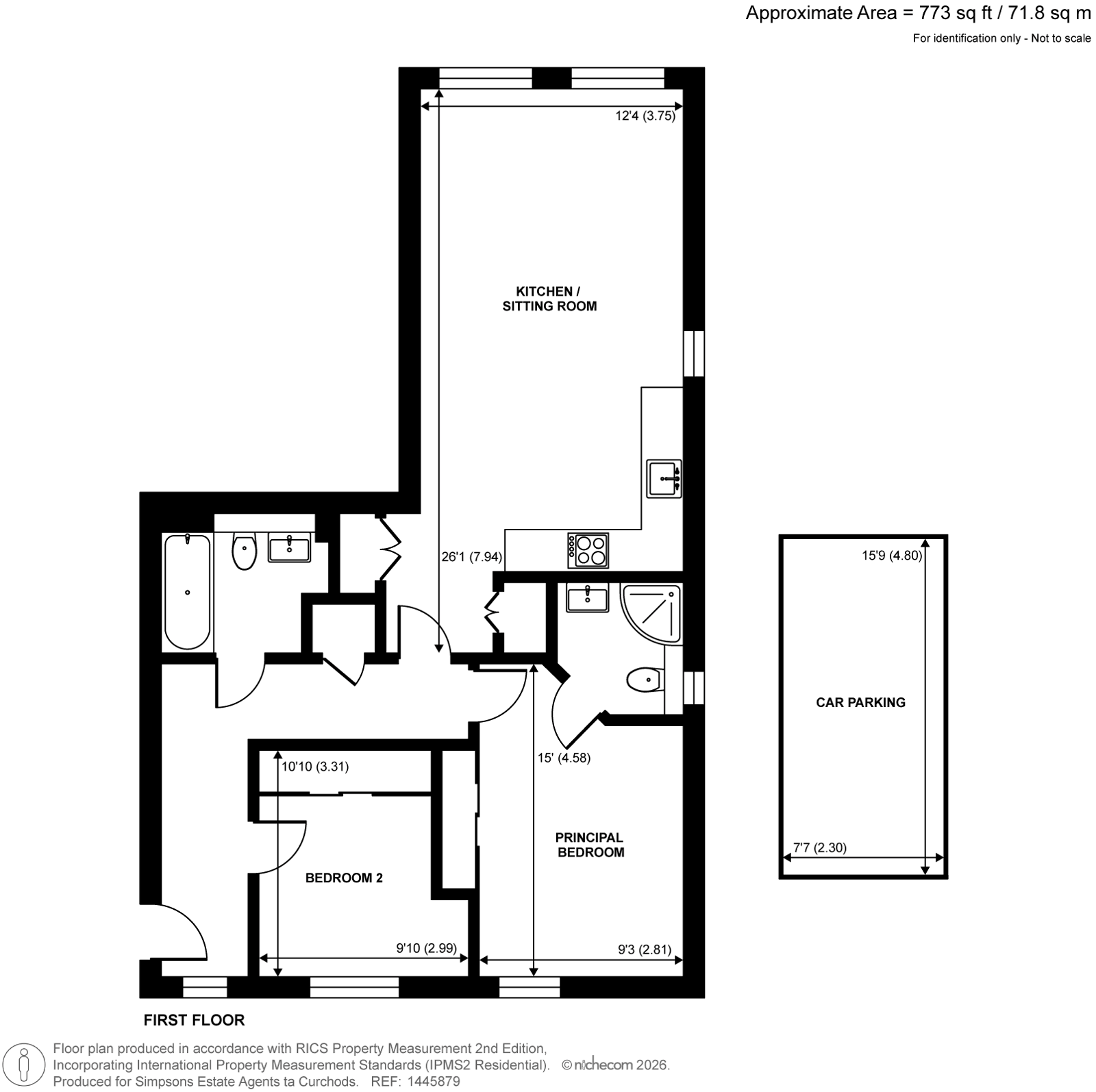 1 Lyndale, 40, Mill Place, Kingston Upon Thames floorplan