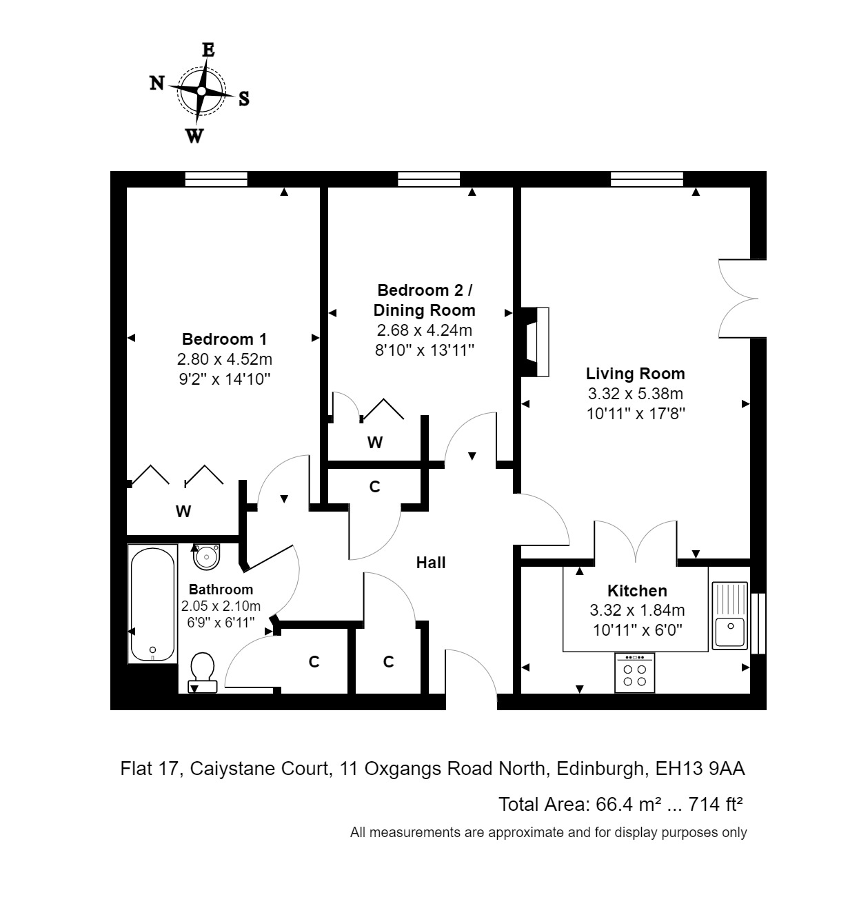 Flat 17, Caiystane Court, 11 Oxgangs Road North, Edinburgh EH13, 2