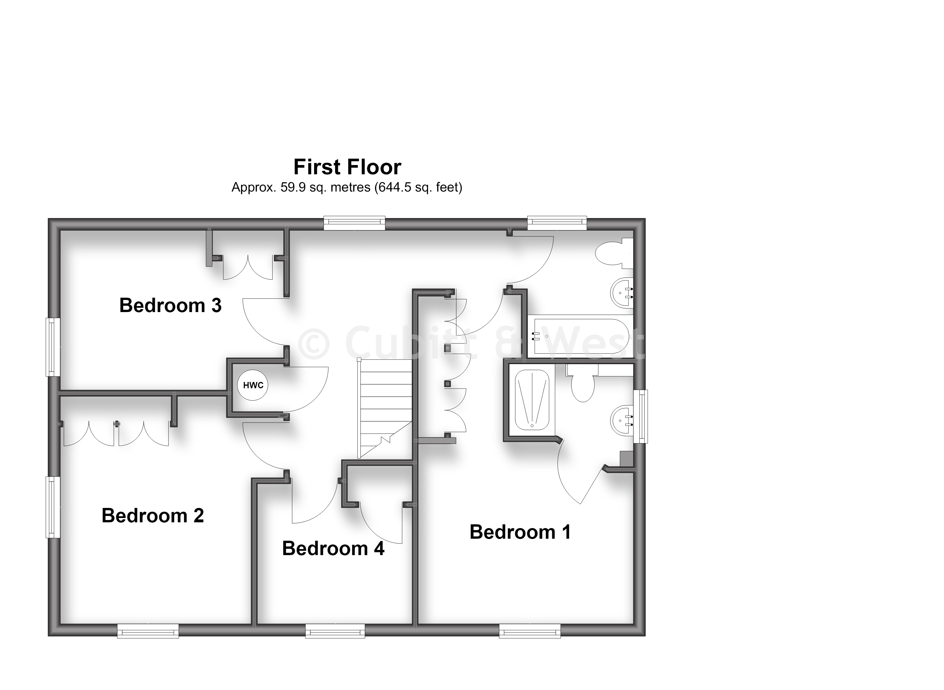 4, Haine Close, Horley floorplan