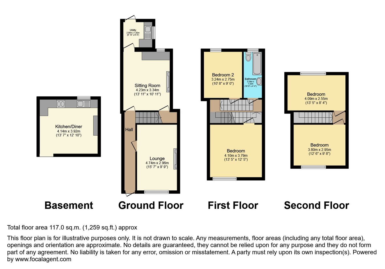 296, Great Horton Road, Bradford floorplan