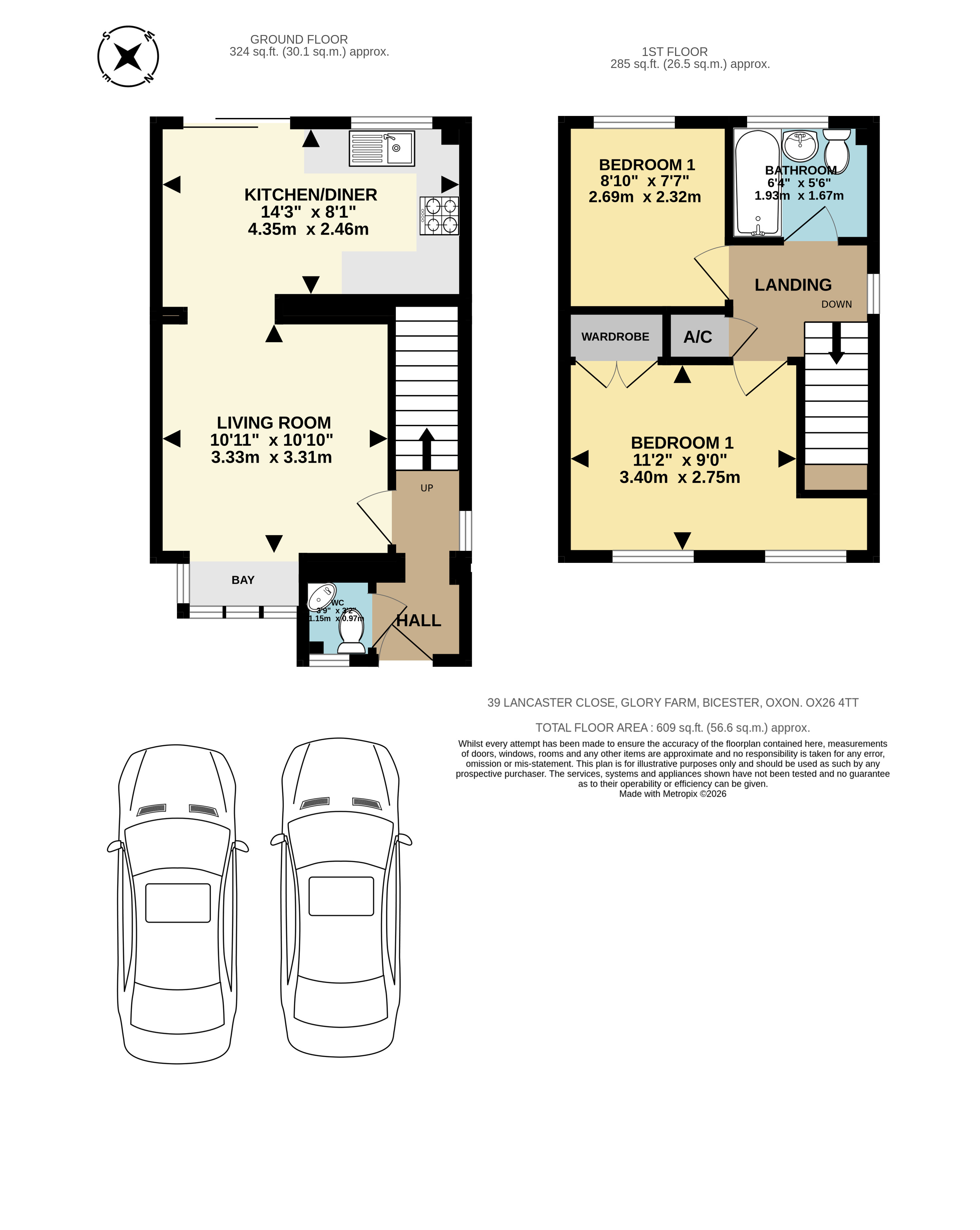 39, Lancaster Close, Bicester floorplan