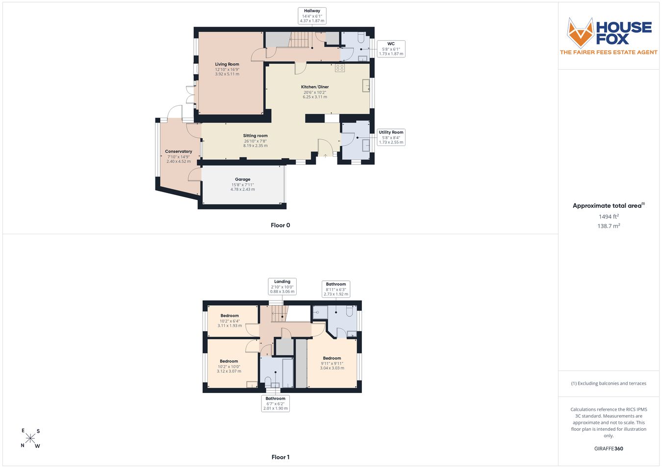 206, Mendip Road, Bristol floorplan