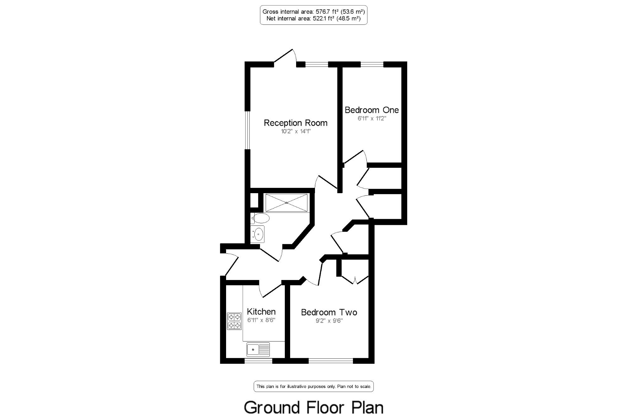 2 Bedrooms Flat for sale in 110 Guildford Road, Lightwater, Surrey GU18