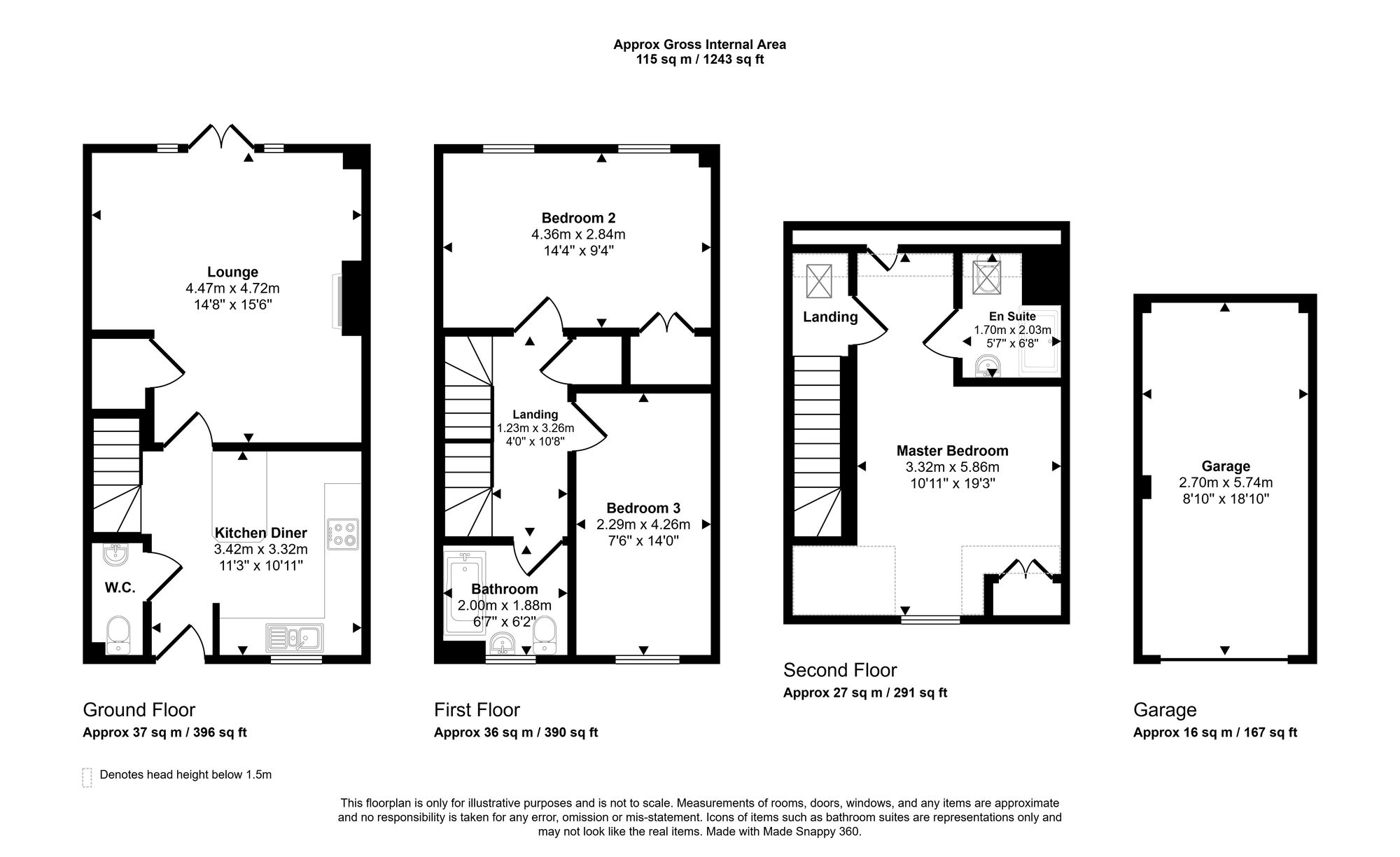 11 Gerddi'r Briallu, Bridgend floorplan