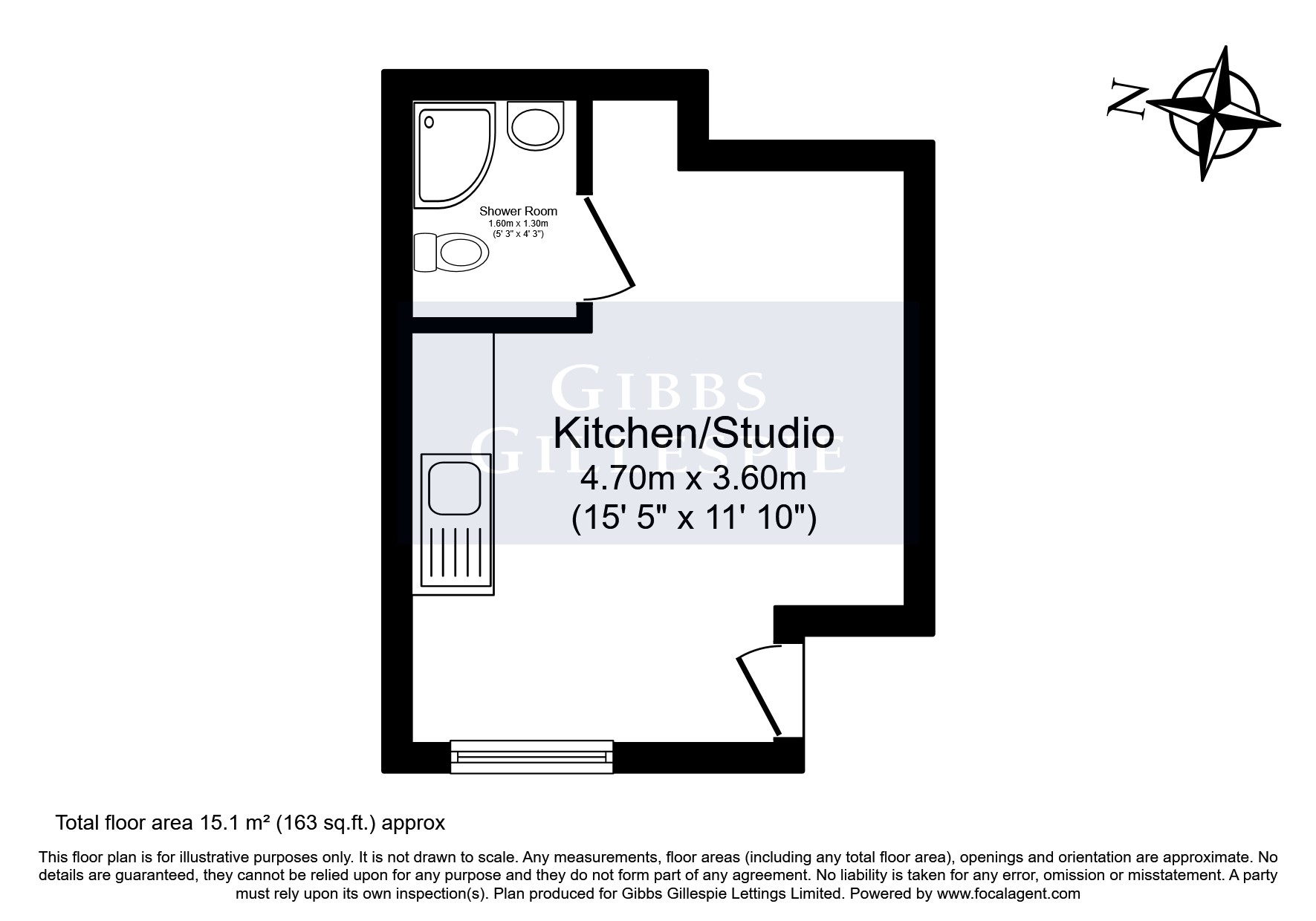 Second Floor Rear Flat, 35, Bond Street, London floorplan