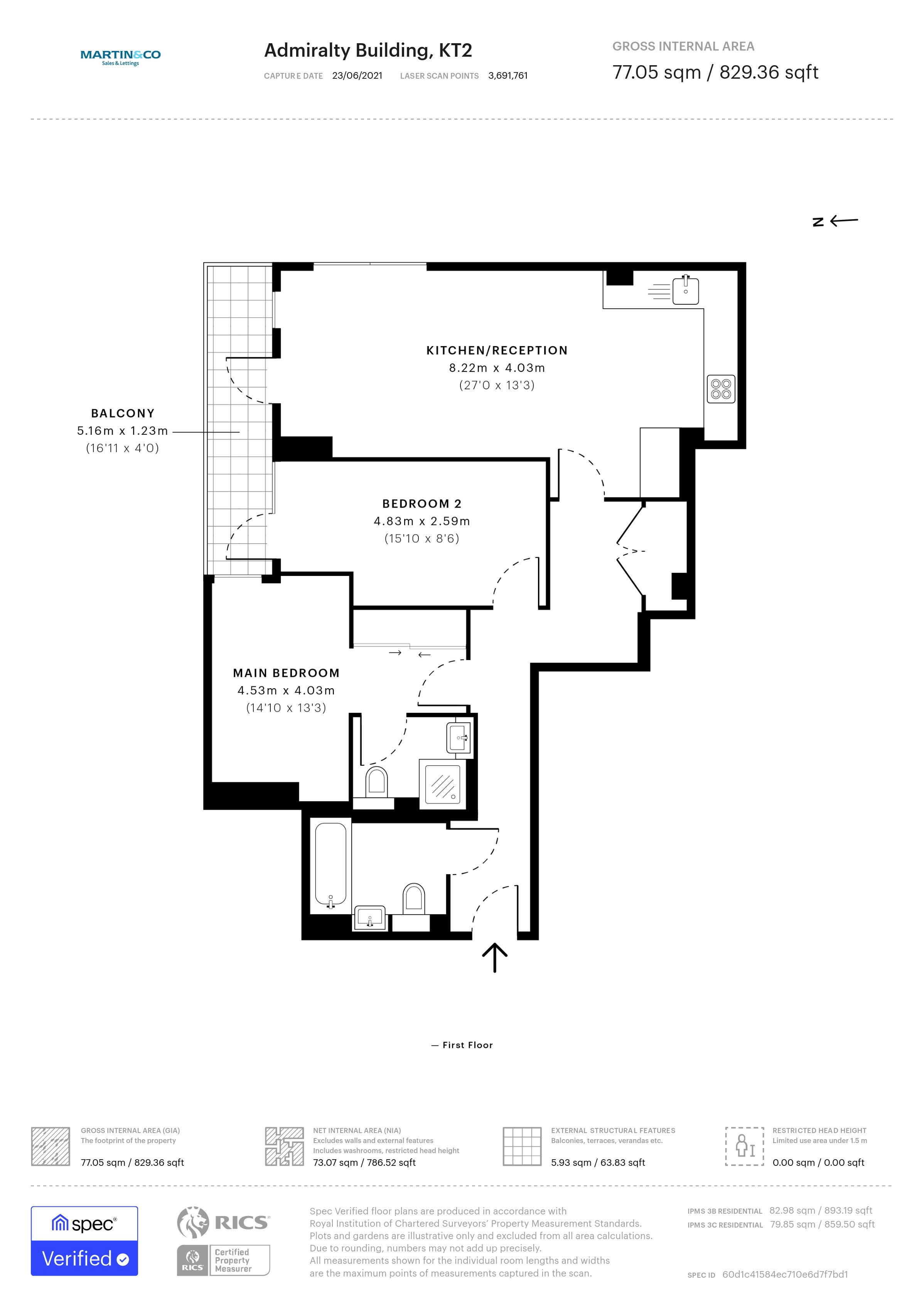 43, Admiralty Building, Kingston Upon Thames, Kingston Upon Thames floorplan