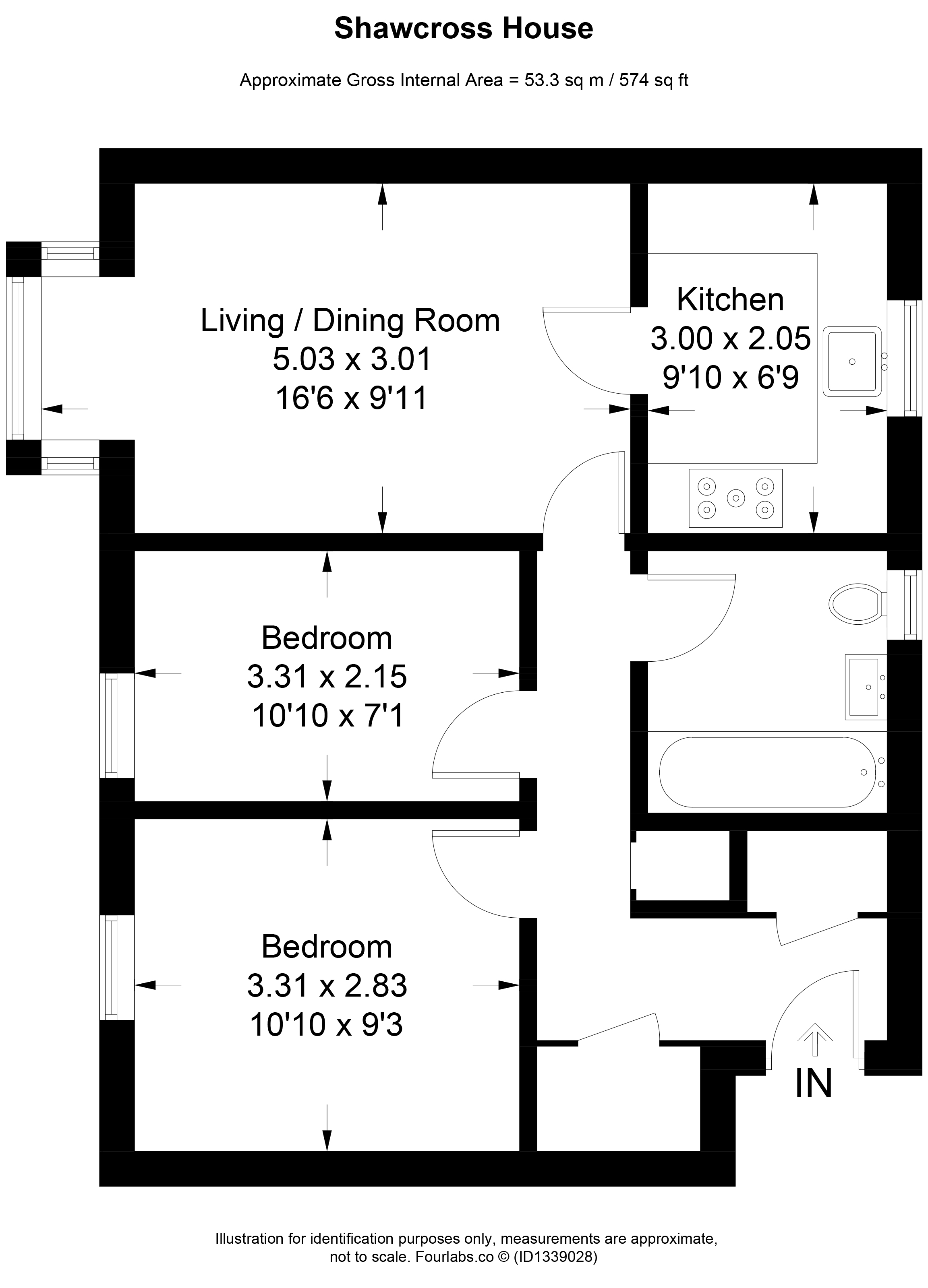 Flat 27, Shawcross House 235-237,, Preston Road, East Sussex floorplan
