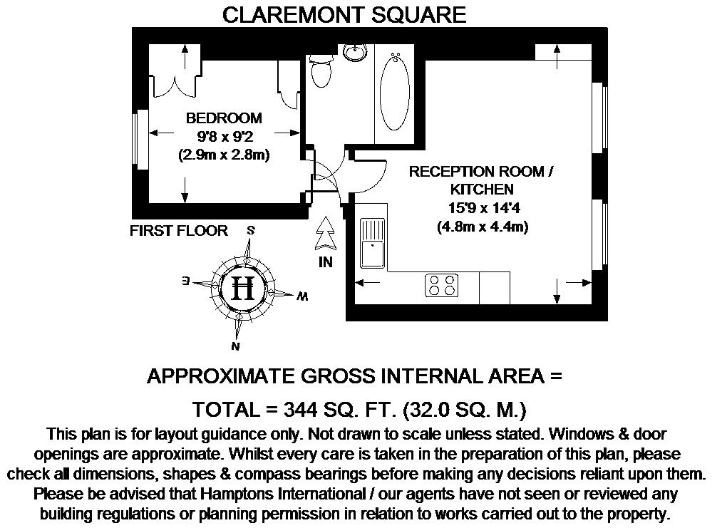 1 Bedrooms Flat to rent in Claremont Square, London N1