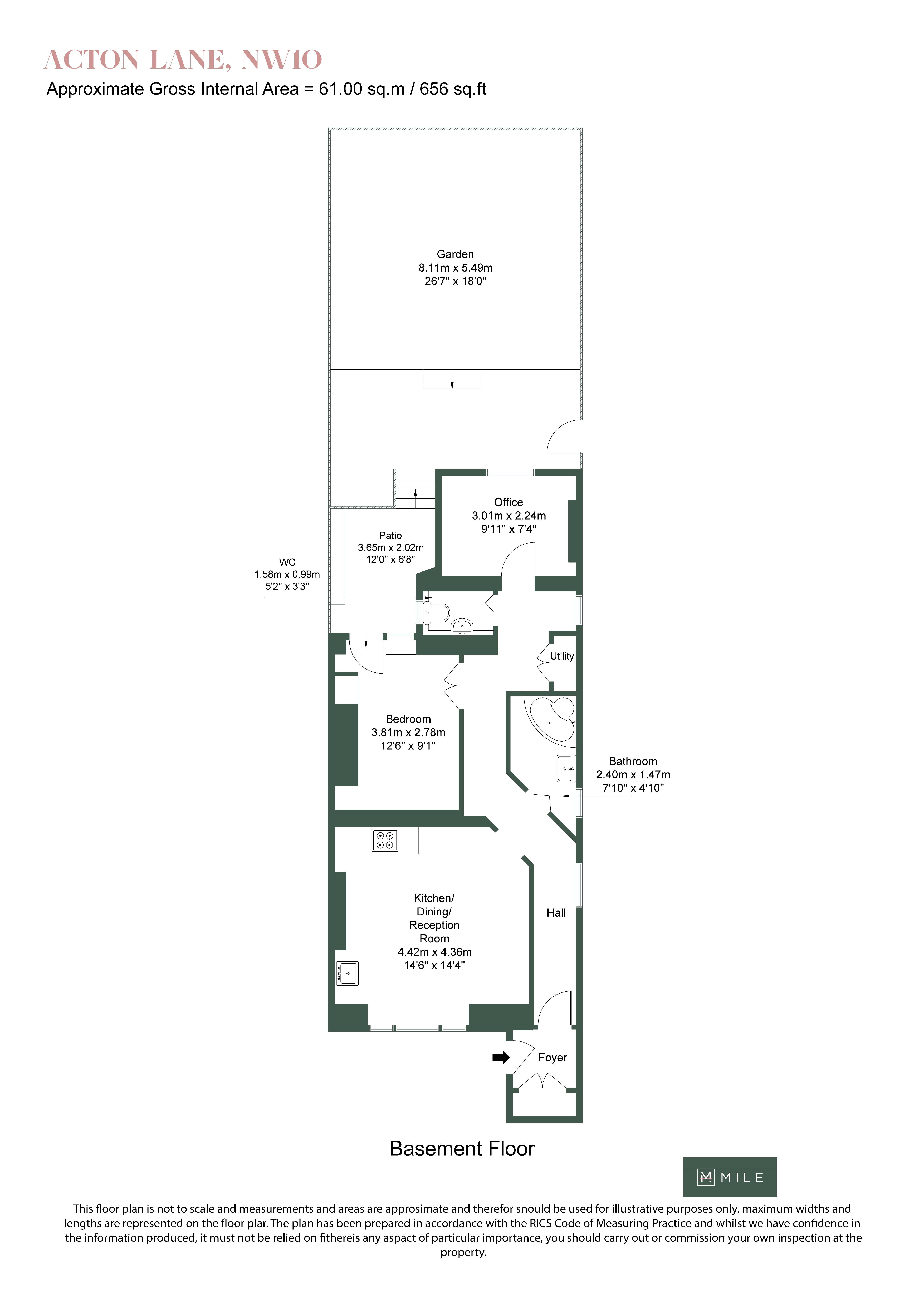 14a, Acton Lane, London floorplan
