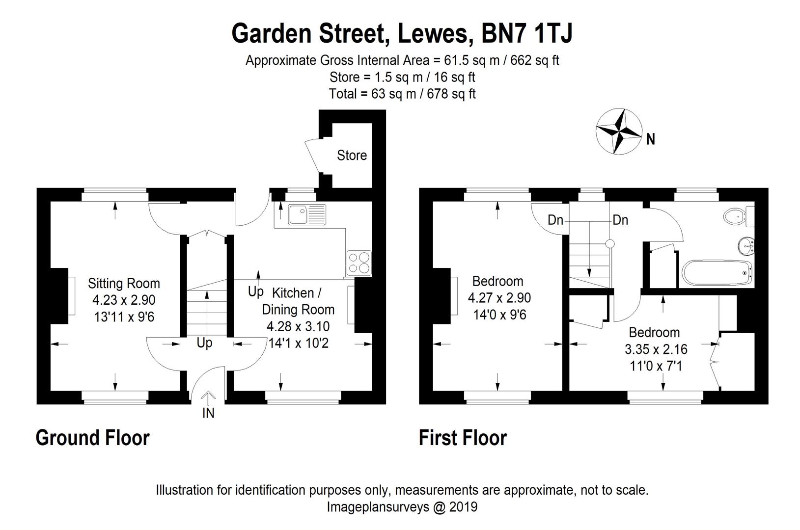 2 Bedrooms Terraced house for sale in Garden Street, Lewes BN7