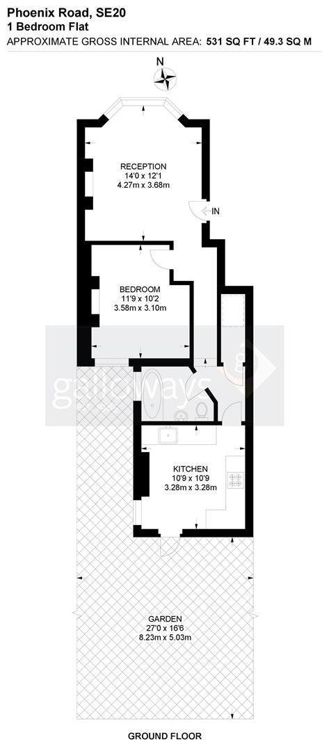 Ground Floor Flat, 24, Phoenix Road, London floorplan