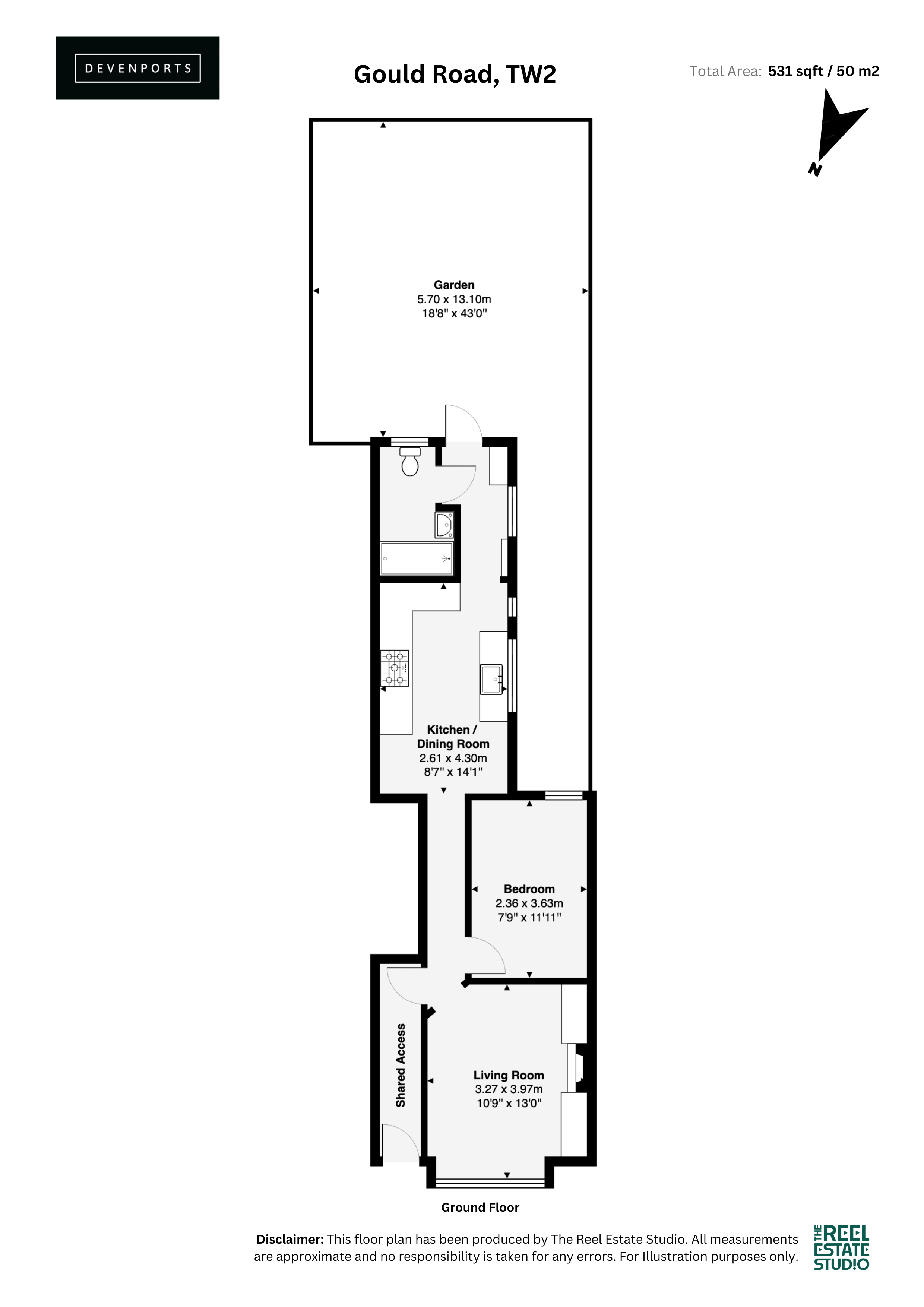 19a, Gould Road, Twickenham floorplan