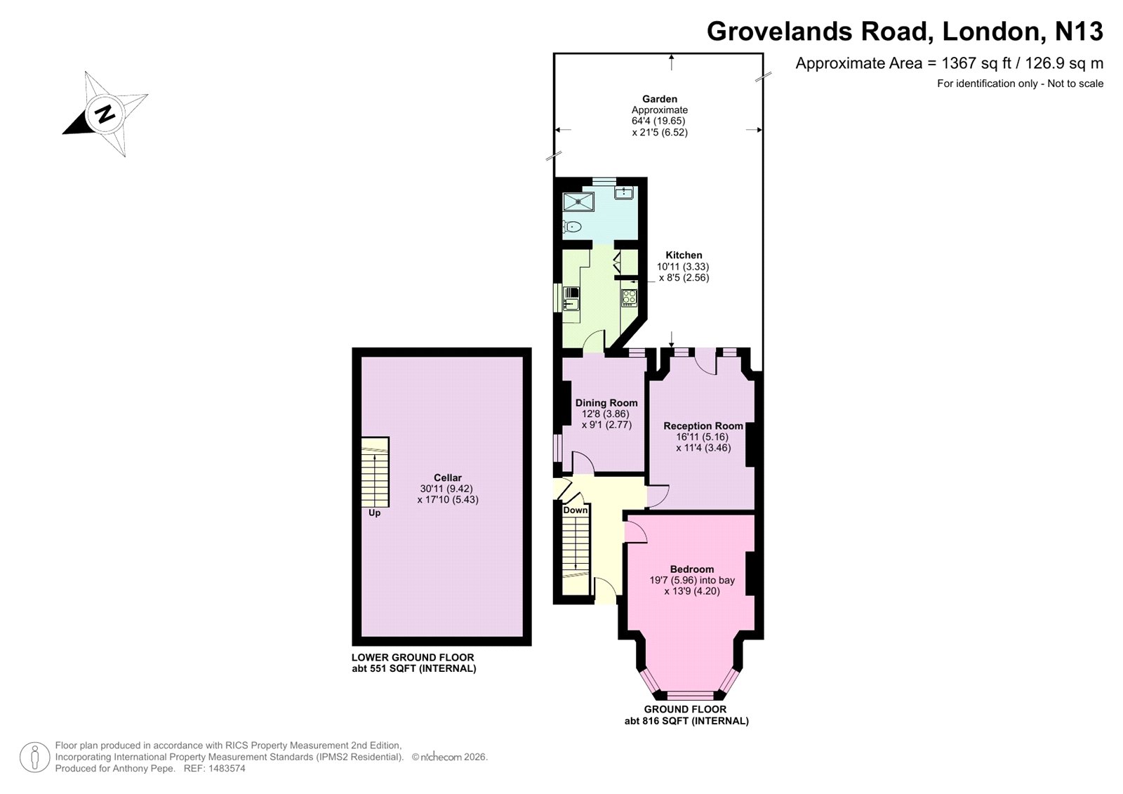 56b, Grovelands Road, London floorplan